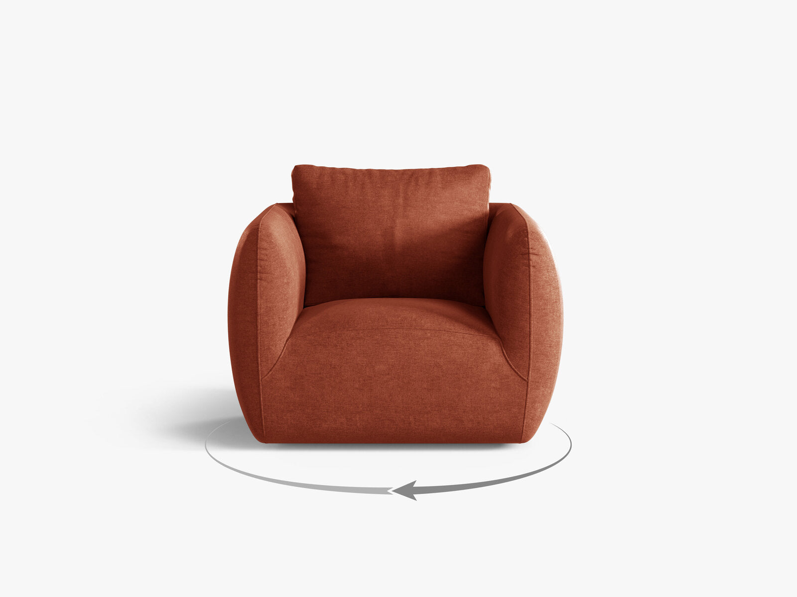 Micadoni Sessel Iga Strukturierter Stoff Wind Rotbraun