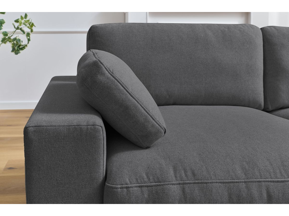 Bobochic Belair Sofa 4-Sitzer Stoff Dunkelgrau