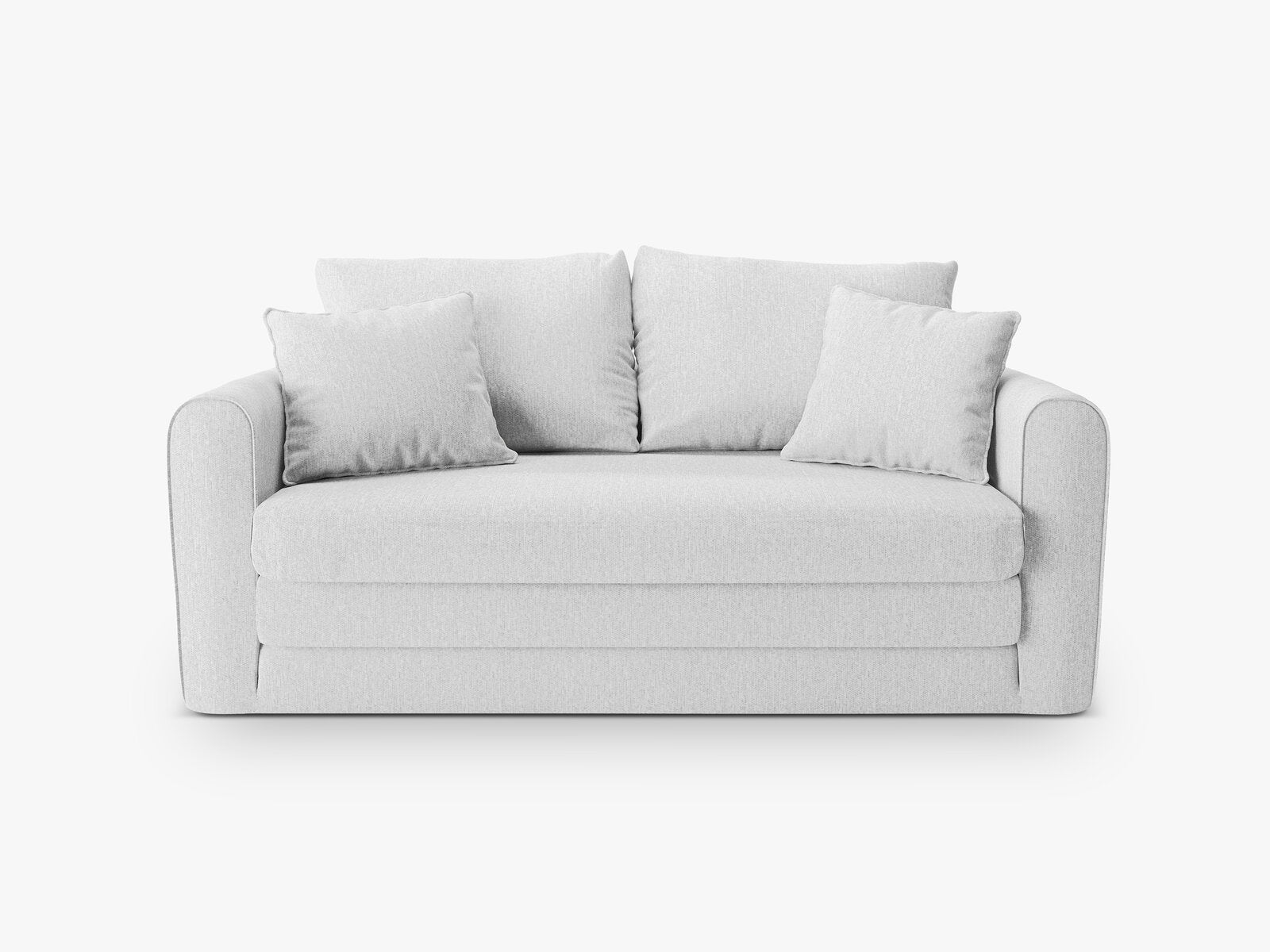 Micadoni Sofa Lido 2-Sitzer Strukturierter Stoff Kaltes Hellgrau