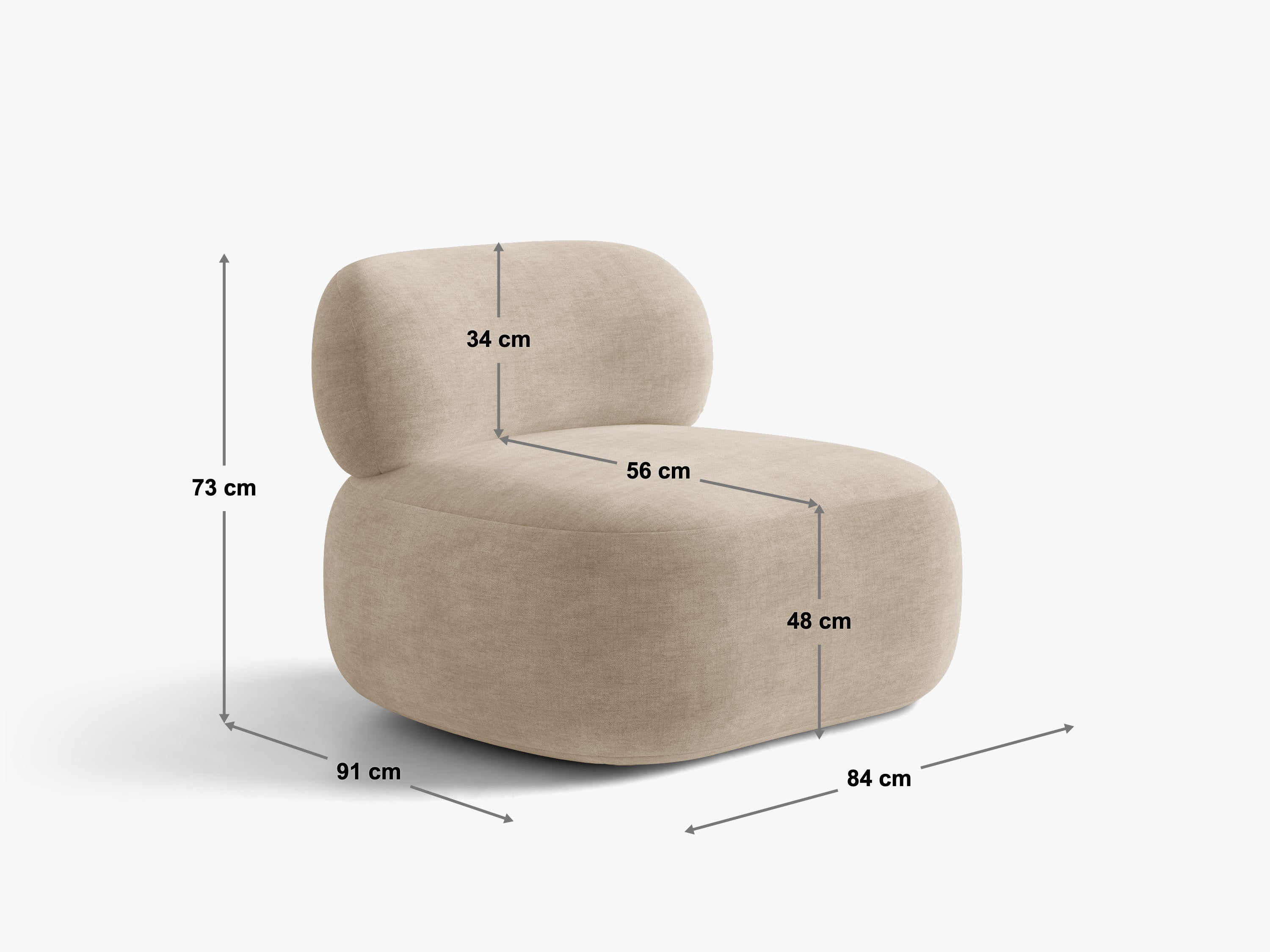 Micadoni Aura Armsessel Chenille Golden Hellolive