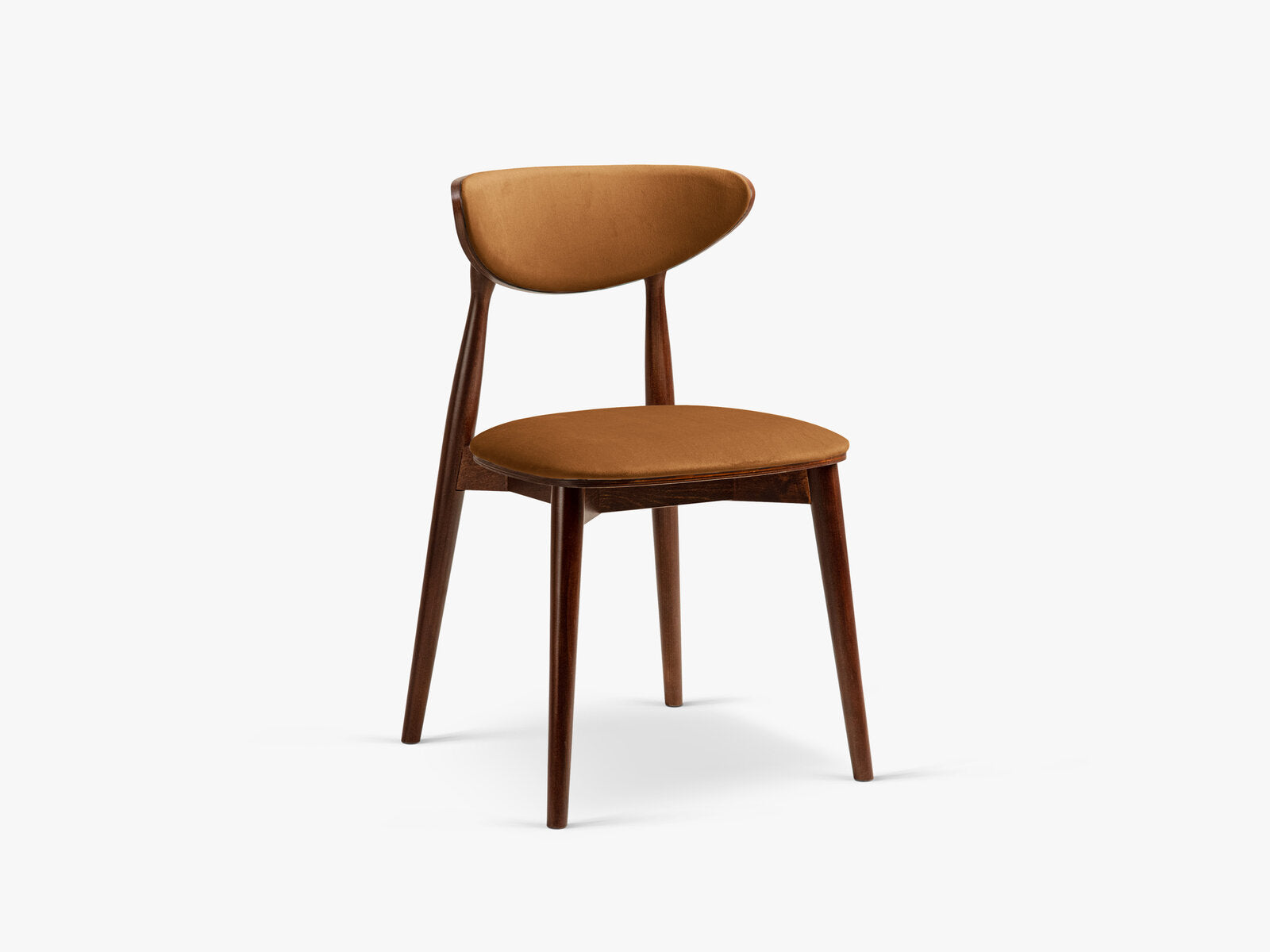 Micadoni Stuhl Rina Samt Magic Velvet Kamel Nussbaum