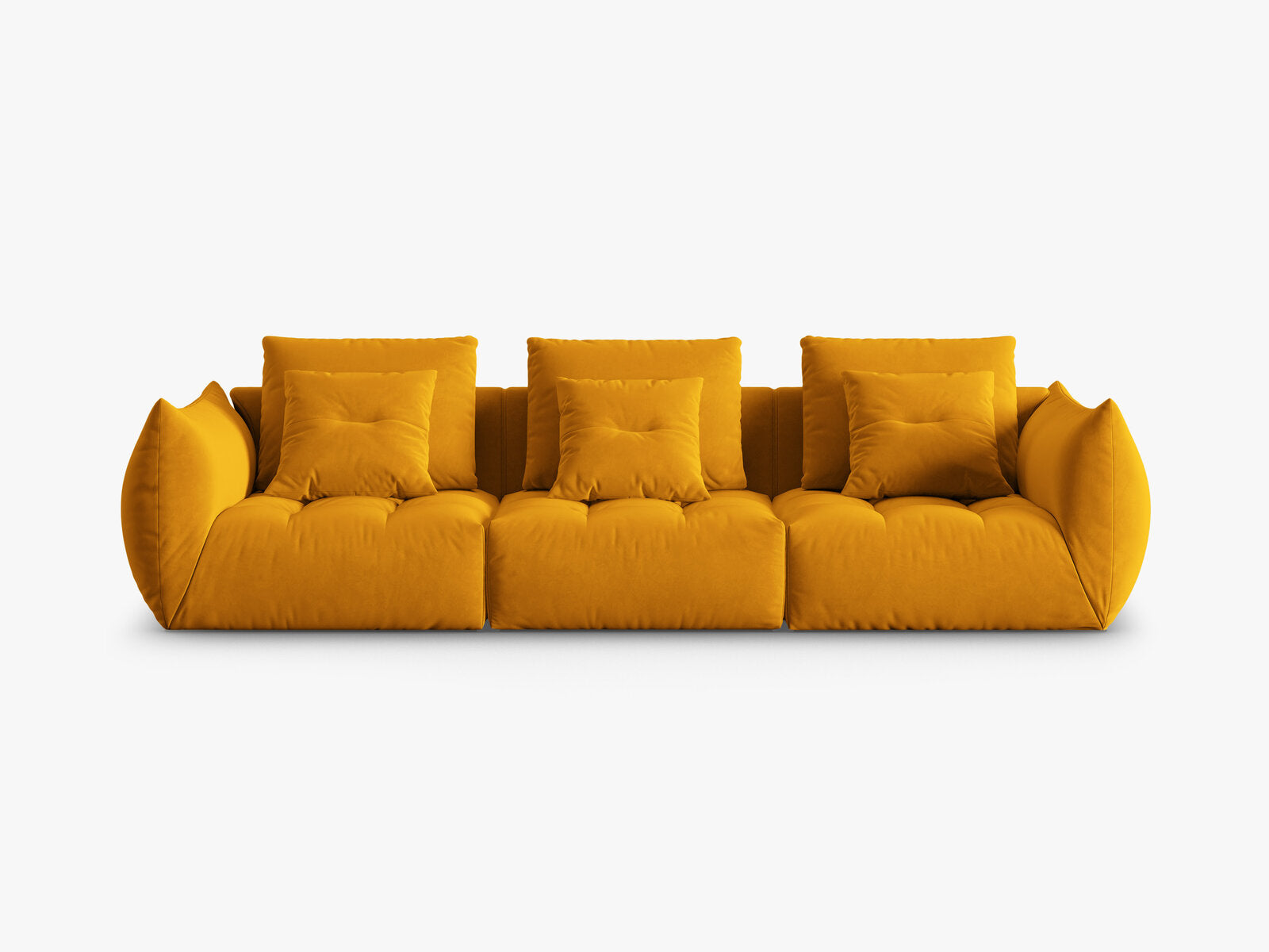 Micadoni Sofa Bloom 4-Sitzer Samt Gelb