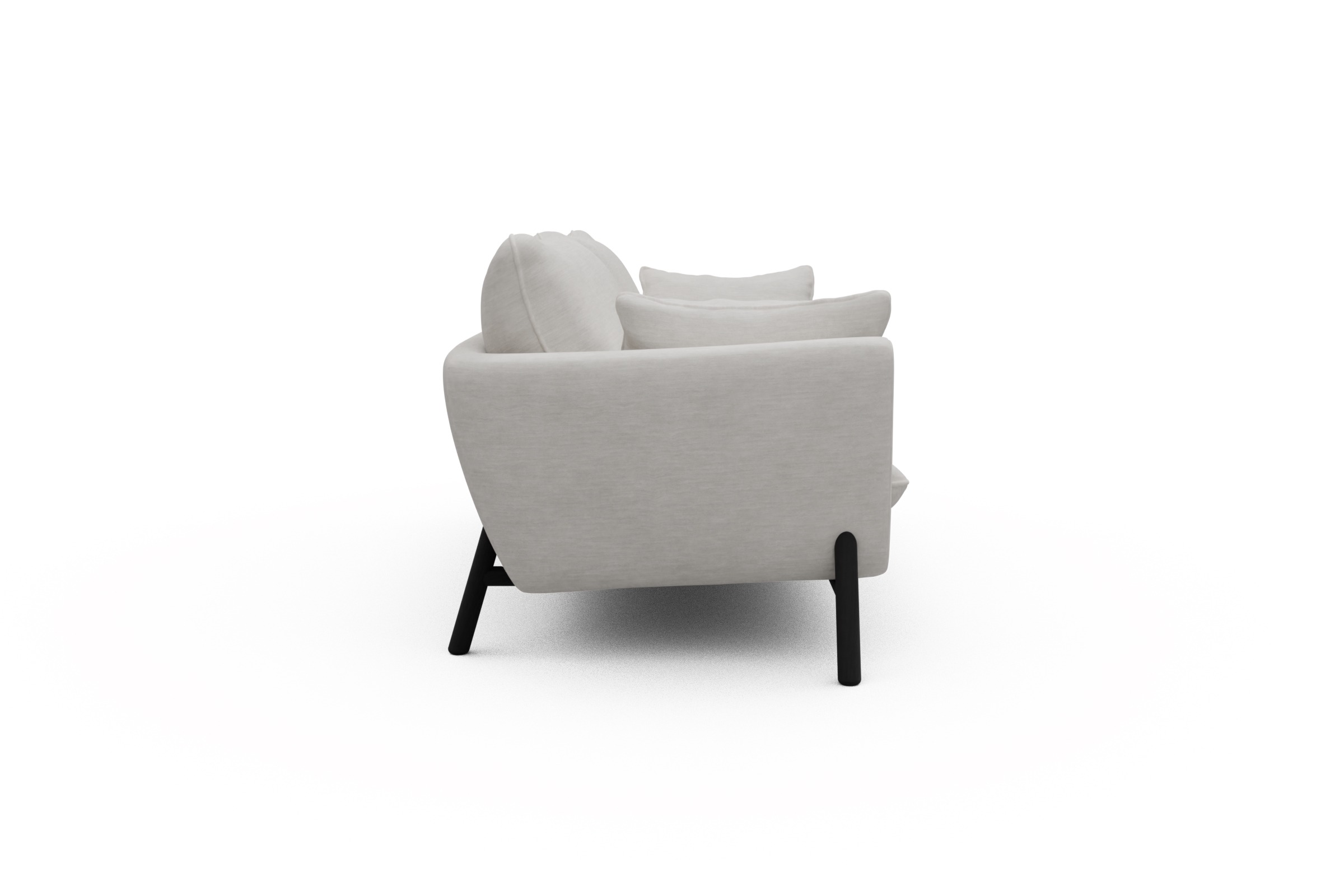 Sofa Emil 3-Sitzer Beinfarbe Eiche Schwarz Vivus-Dusty-Off-White