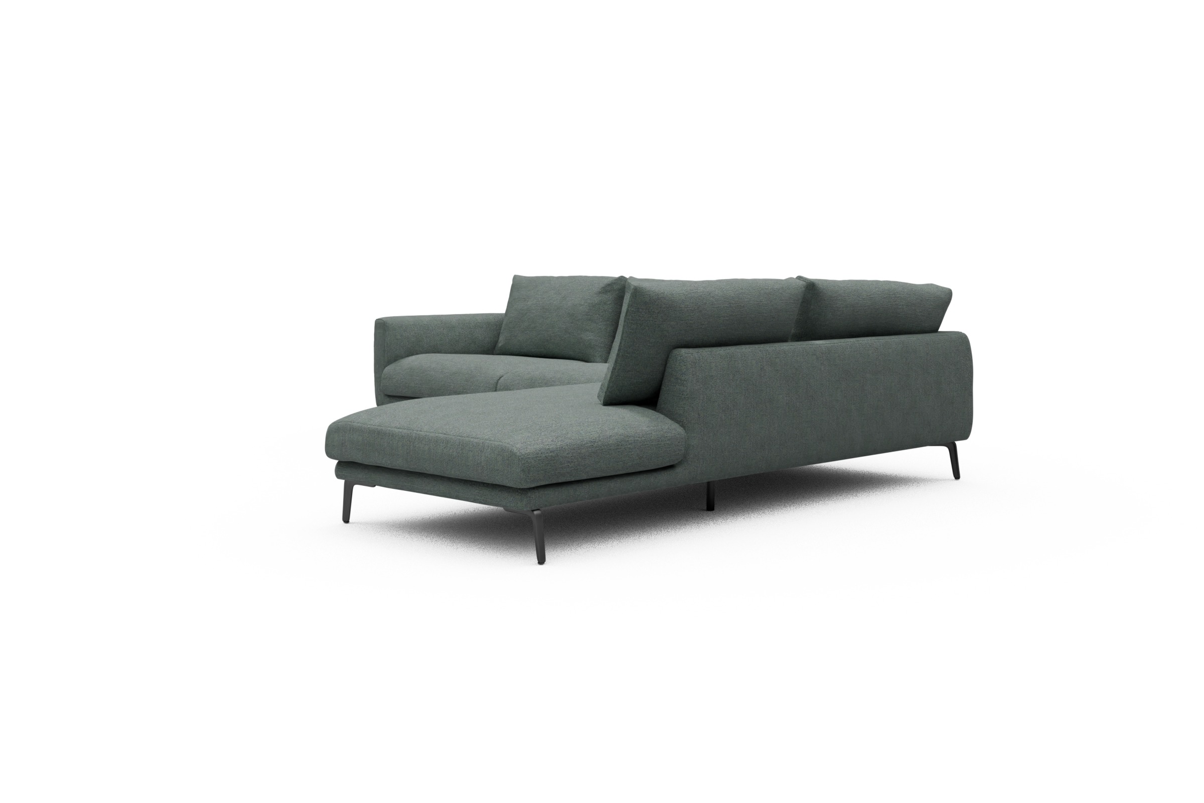 Ecksofa Karl Relax-Ecke rechts mit 2,5-Sitzer Carreno-Ice-Blue