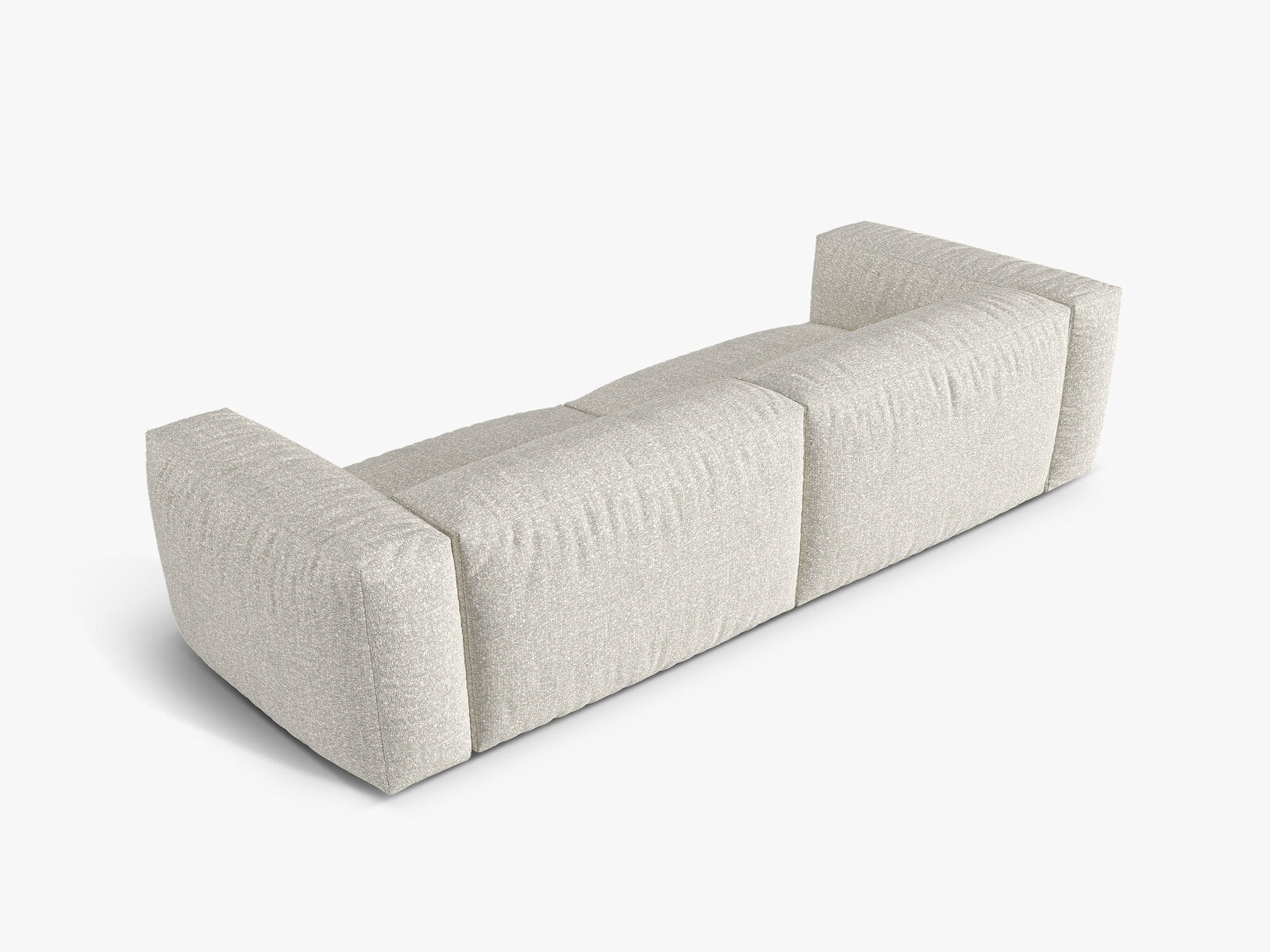 Micadoni Sofa Martina 4-Sitzer Boucle Monet Grau Beige Melange