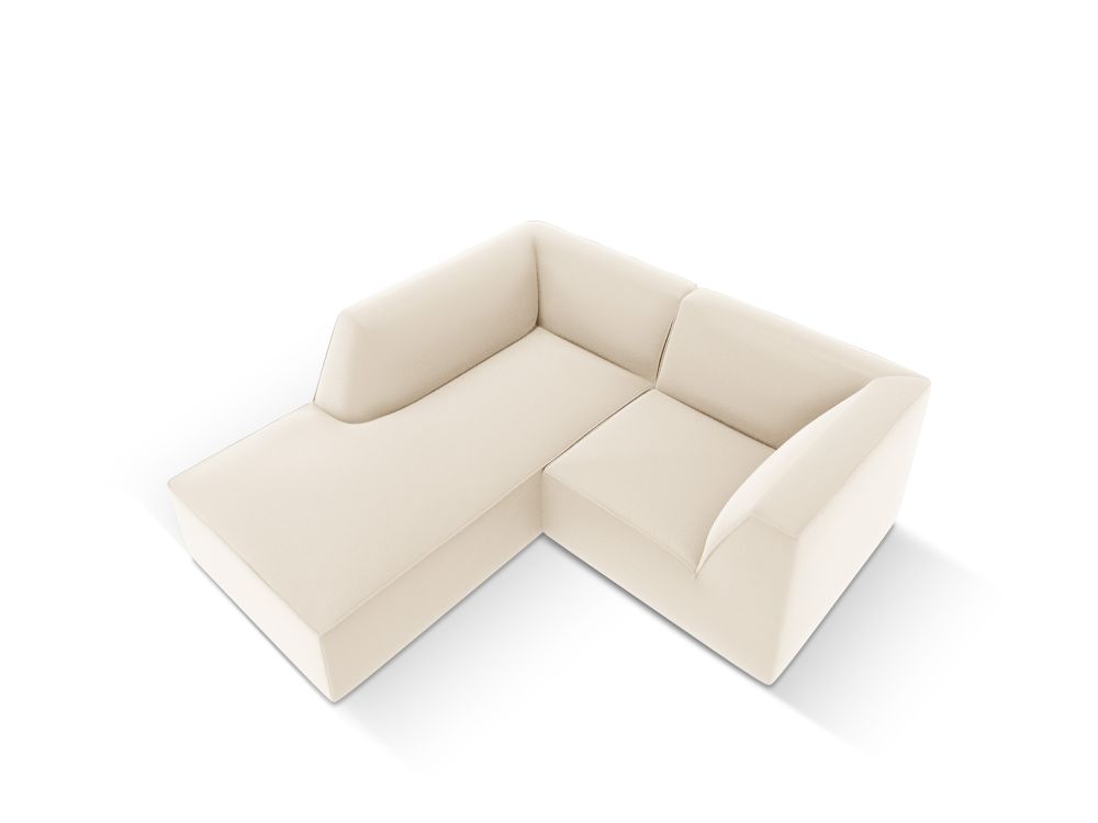 Cosmopolitan Design Ecksofa Siena 3-Sitzer Kunstleder Pacifico Helles Beige Links