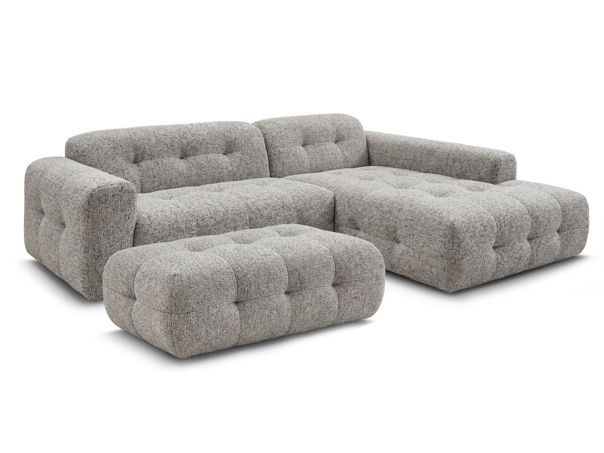 Bobochic Laura Ecksofa mit großem Pouf