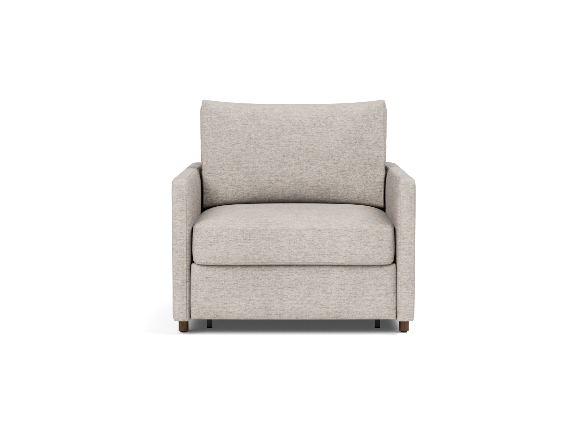 Schlafsessel Neah mit Slim-Armlehnen Chenille Yuveno 471-Sand
