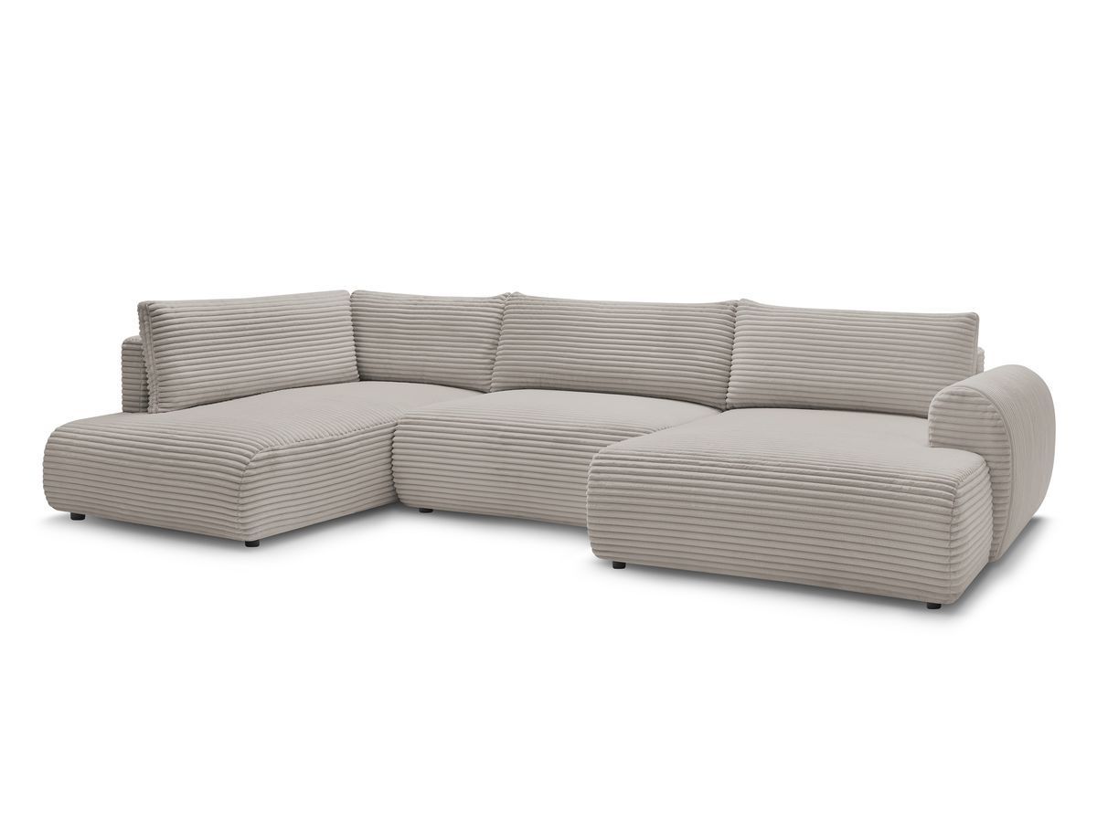 Bobochic Lucien Wohnlandschaft Breitcord weich Taupe Ecke rechts