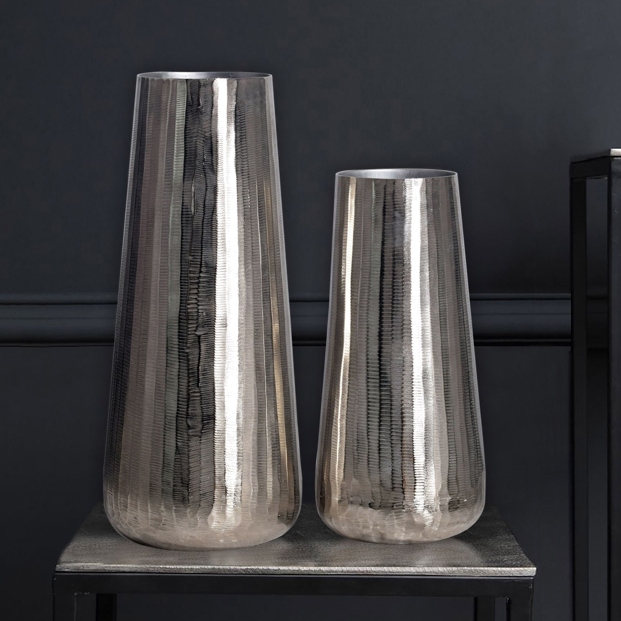 Tischvase Hustad Aluminium Silber Ø 21 cm