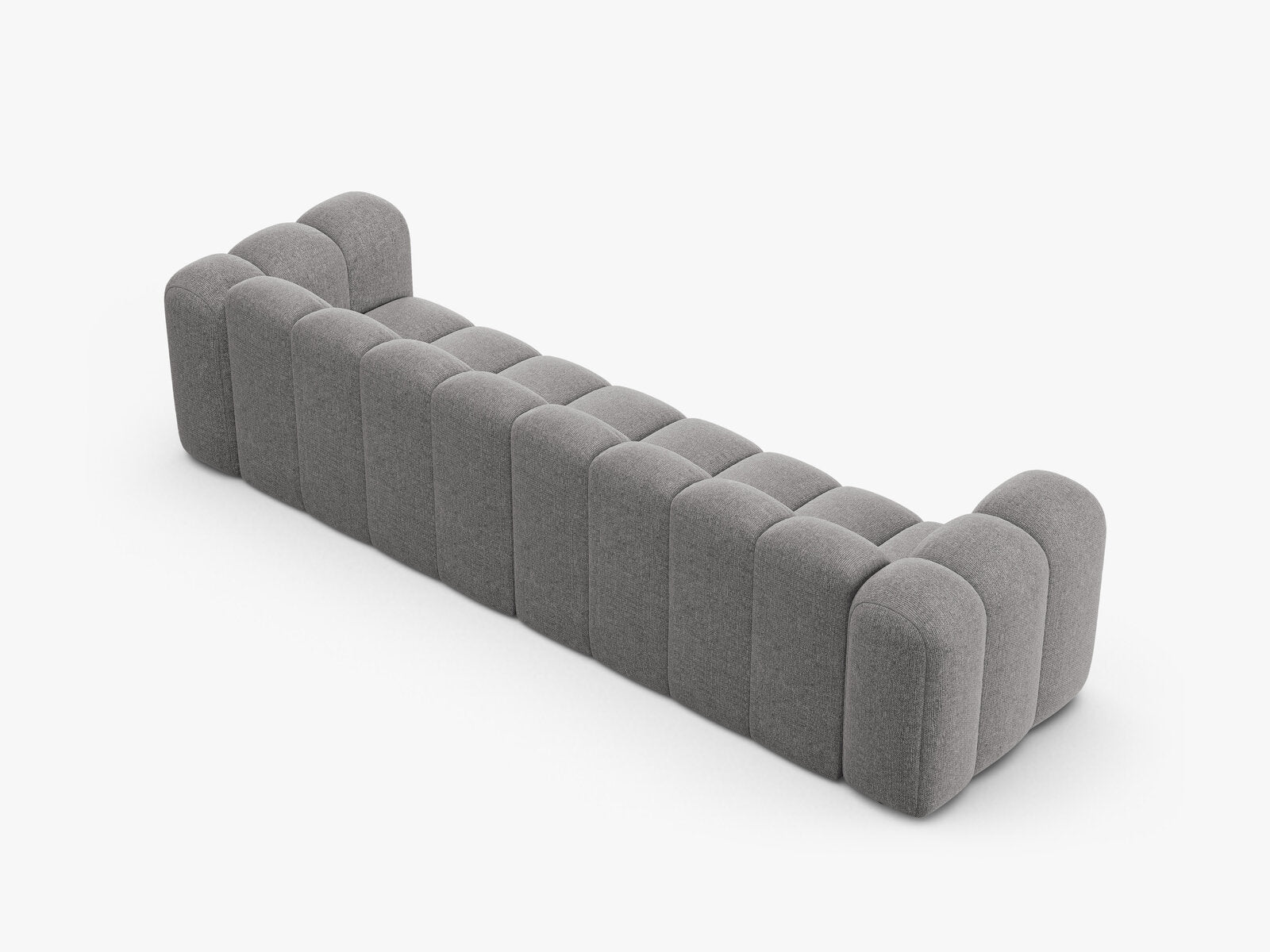 Micadoni Modulares Sofa Lupine 4-Sitzer Chenille Eden Hellgrau