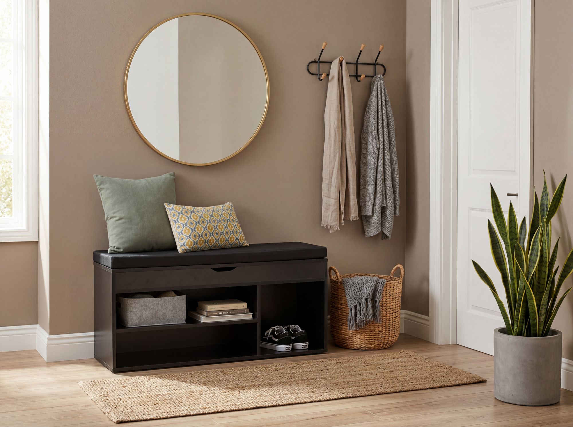 Schuhbank Verran Schwarz 104 × 32 × 51 cm