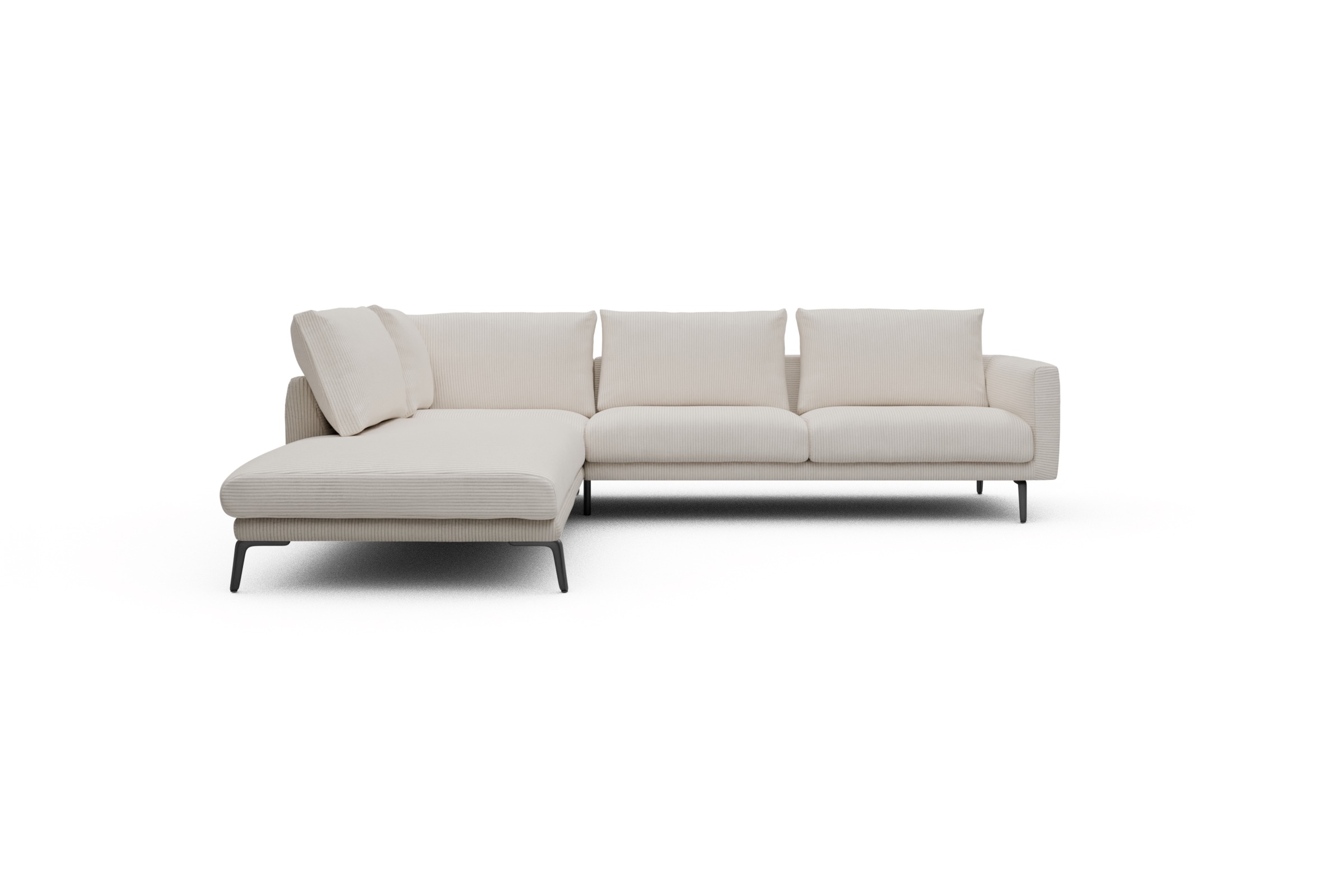 Skandi Home Ecksofa Karl Relax-Ecke links mit 2,5-Sitzer Corduroy-Ivory moebelfaktor