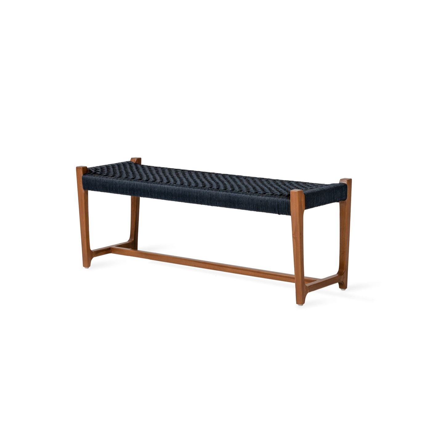 Jesper Home Outdoor-Bank Kuwana Indigo-Weave Gestell Bernstein 120cm