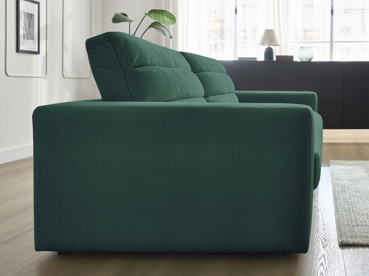 Bobochic Sierra Sofa 3-Sitzer Samt Dunkelgrün