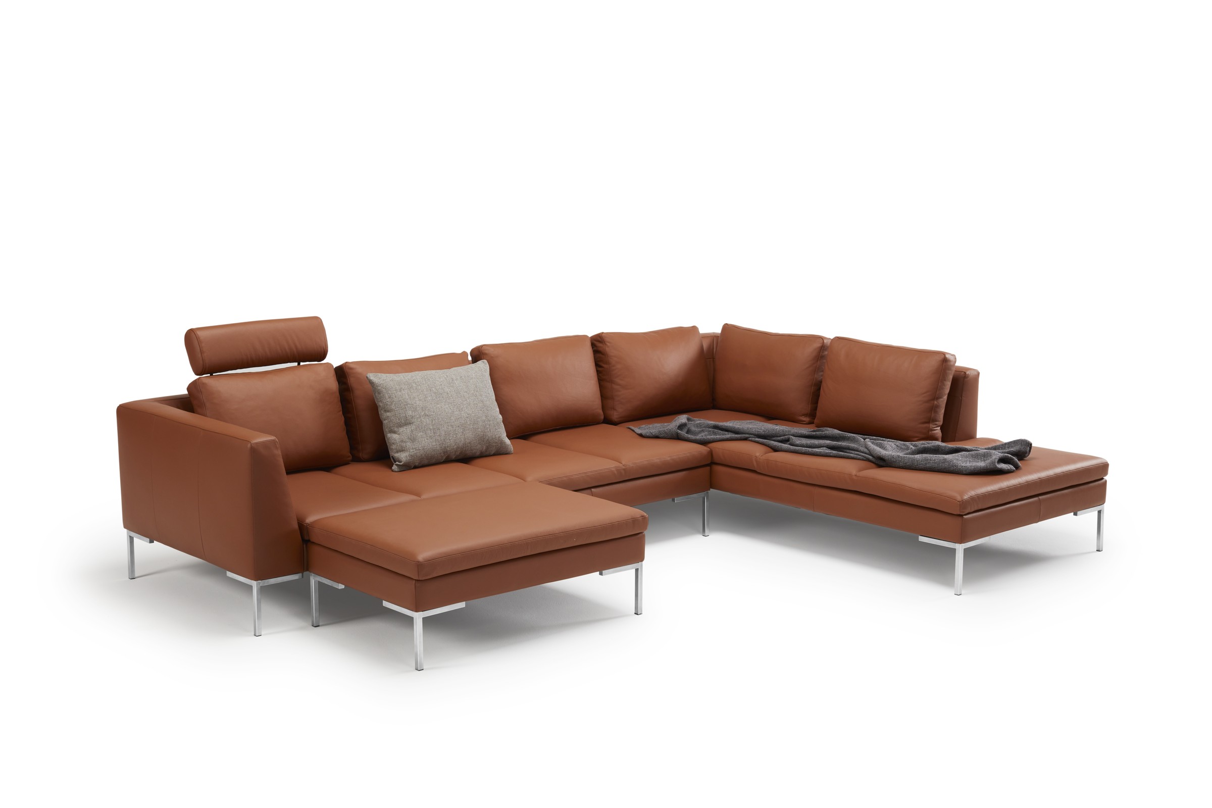 Ottomane Marvin Leder Iowa 711-Iowa-Cognac