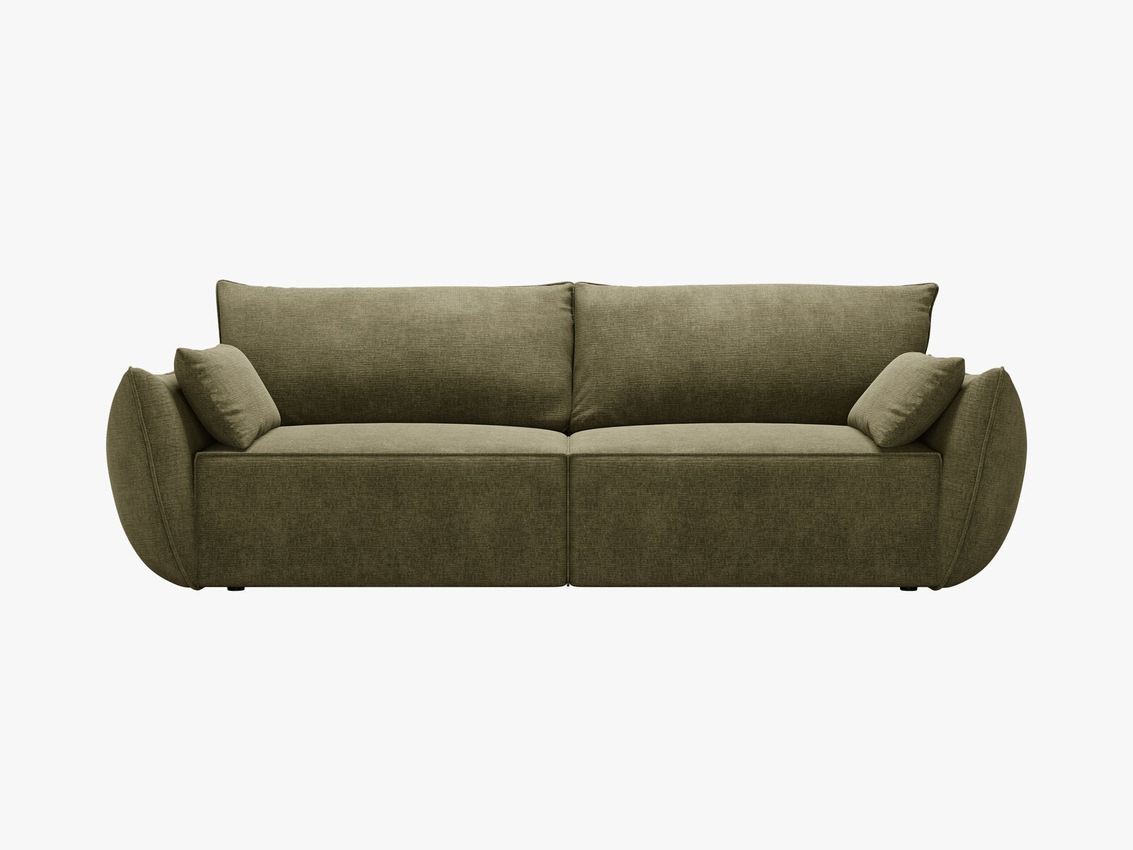 Micadoni Kaelle Schlafsofa 3-Sitzer mit Bettkasten Chenille Over The Horizon Grün