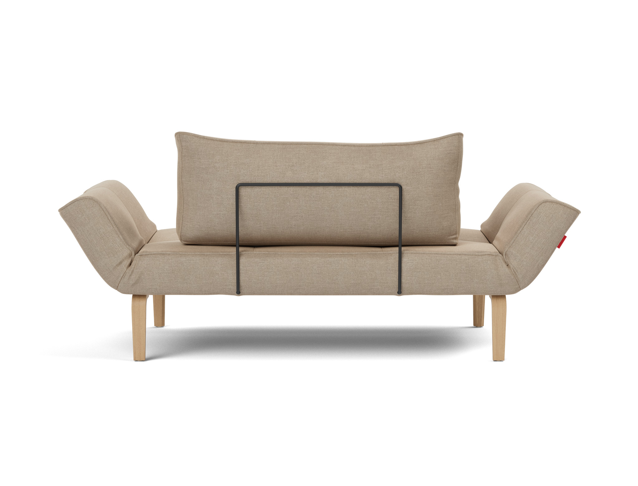 Tagesbett Zeal Flachgewebe Phobos 587-Mocha Beine Bow Eiche