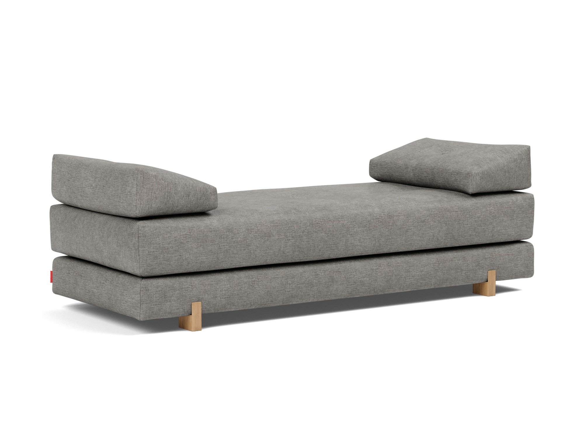 Tagesbett Sigmund Flachgewebe Avella 282-Warm-Grey Beine Drip Eiche