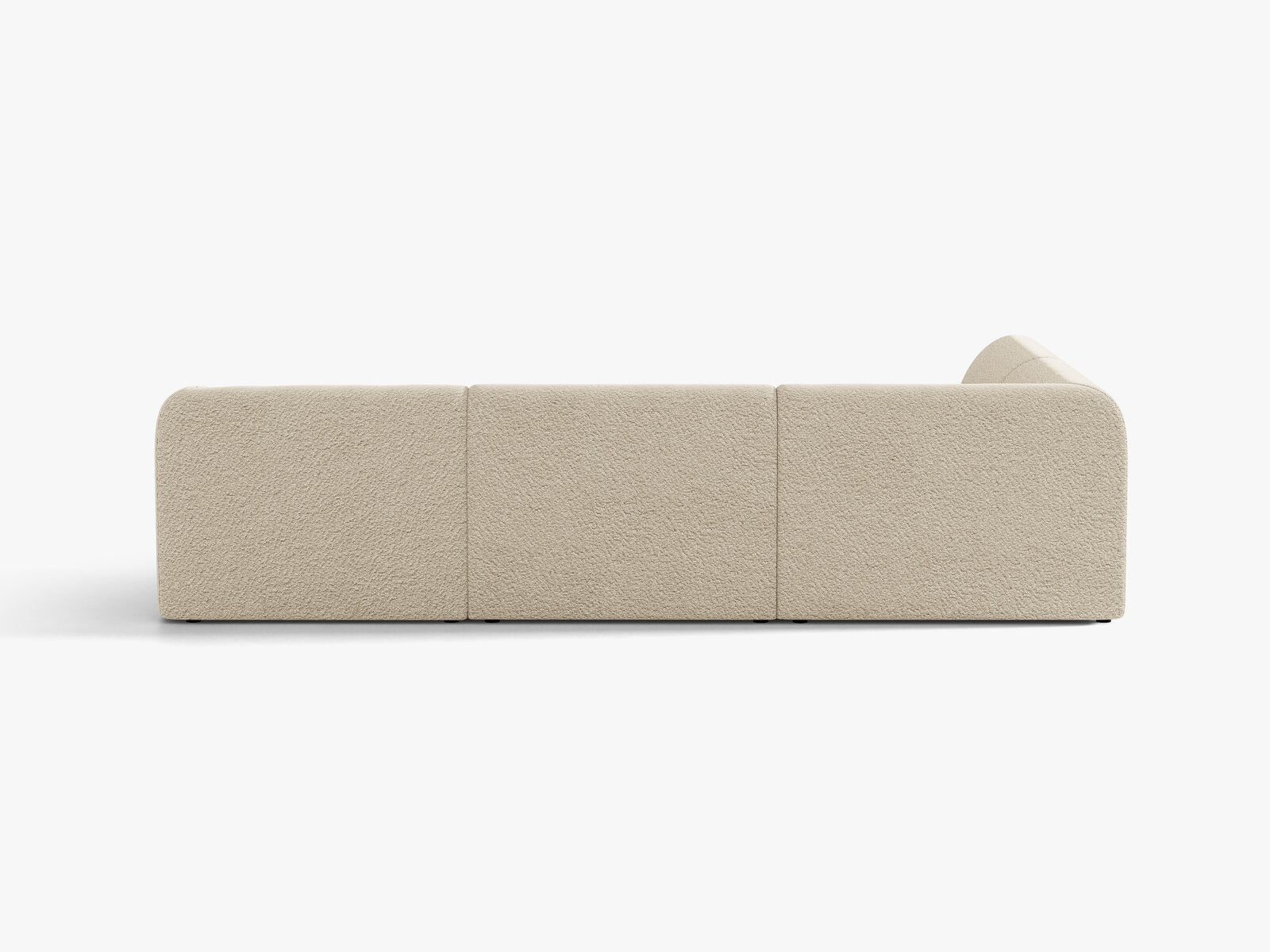 Micadoni Ecksofa Miley 6-Sitzer Links Boucle Baloo Beige