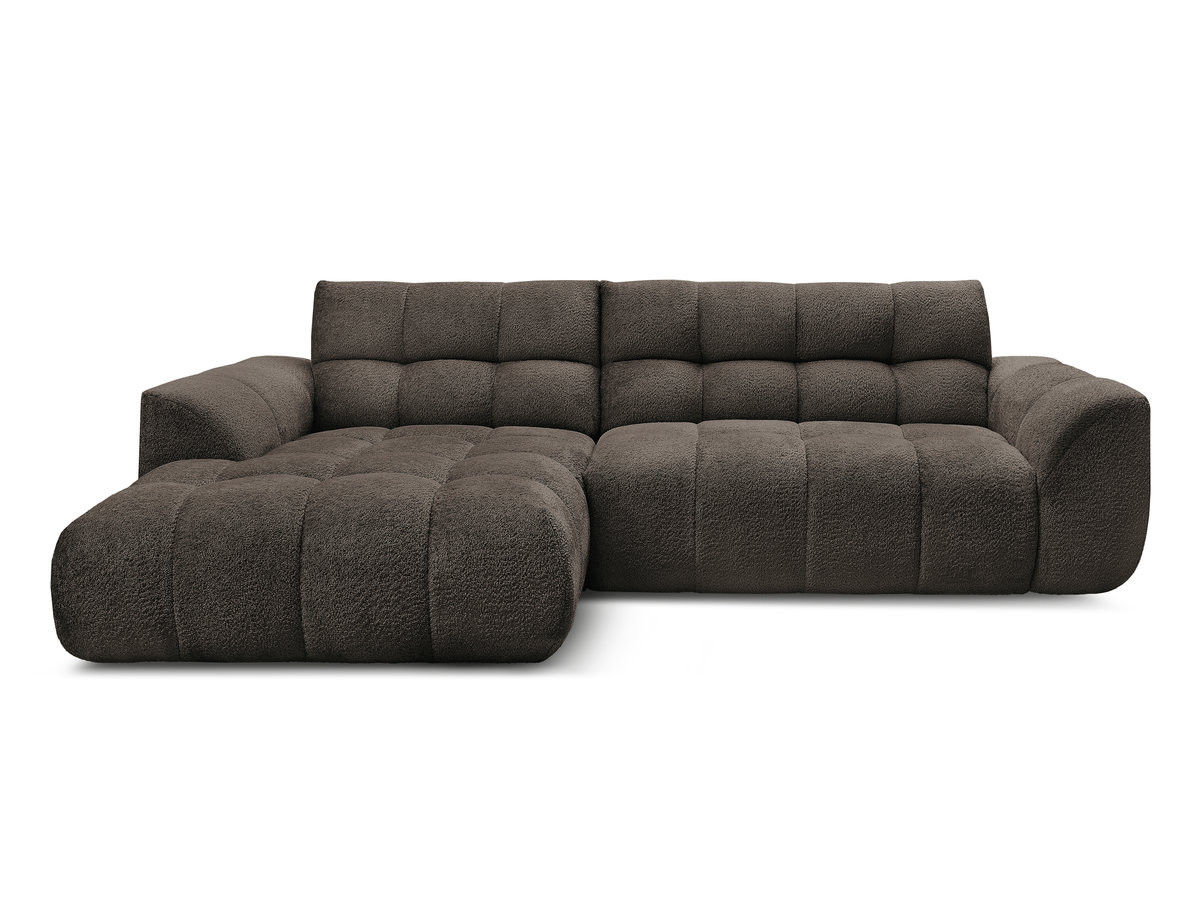 Bobochic Jaya Ecksofa Chenille Braun Ecke links