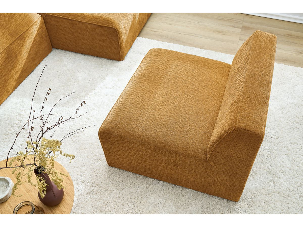 Bobochic Megeve Sofamodul 1-Sitzer Strukturstoff Gelb