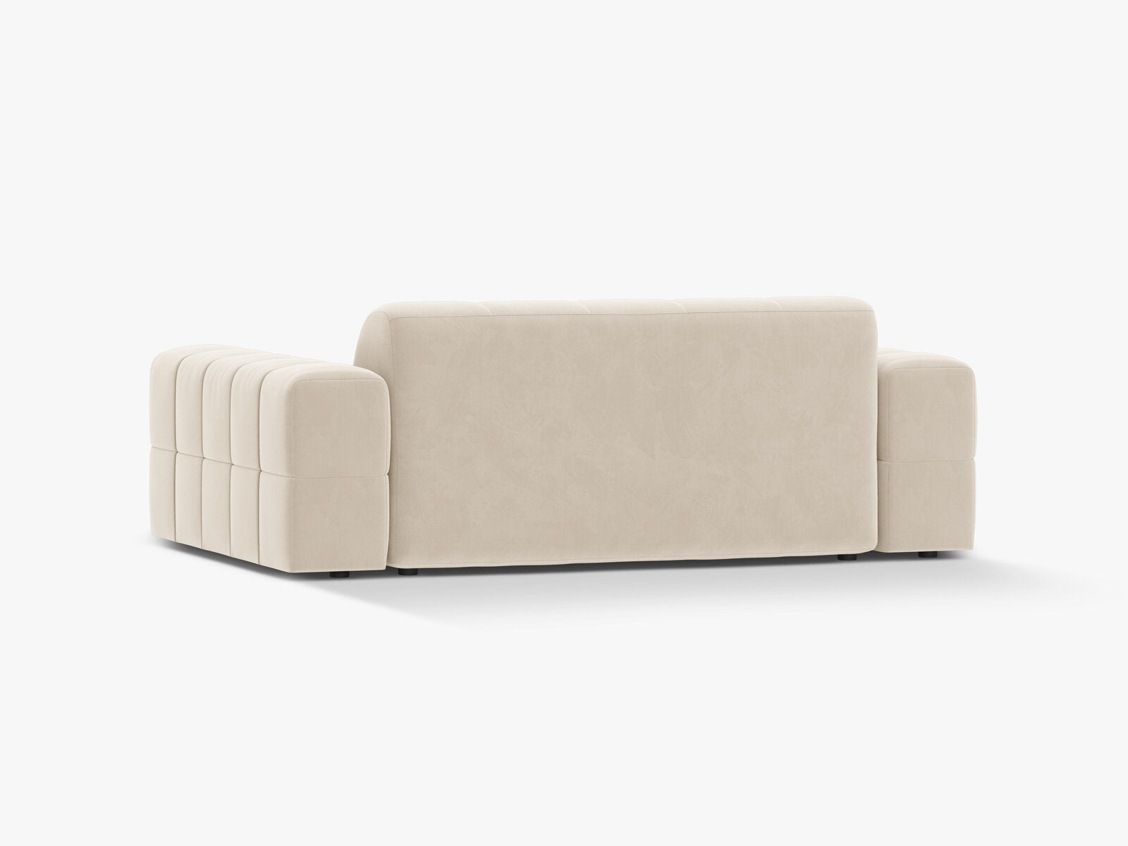 Micadoni Jennifer Sofa 2-Sitzer Samt Bluvel Helles Beige