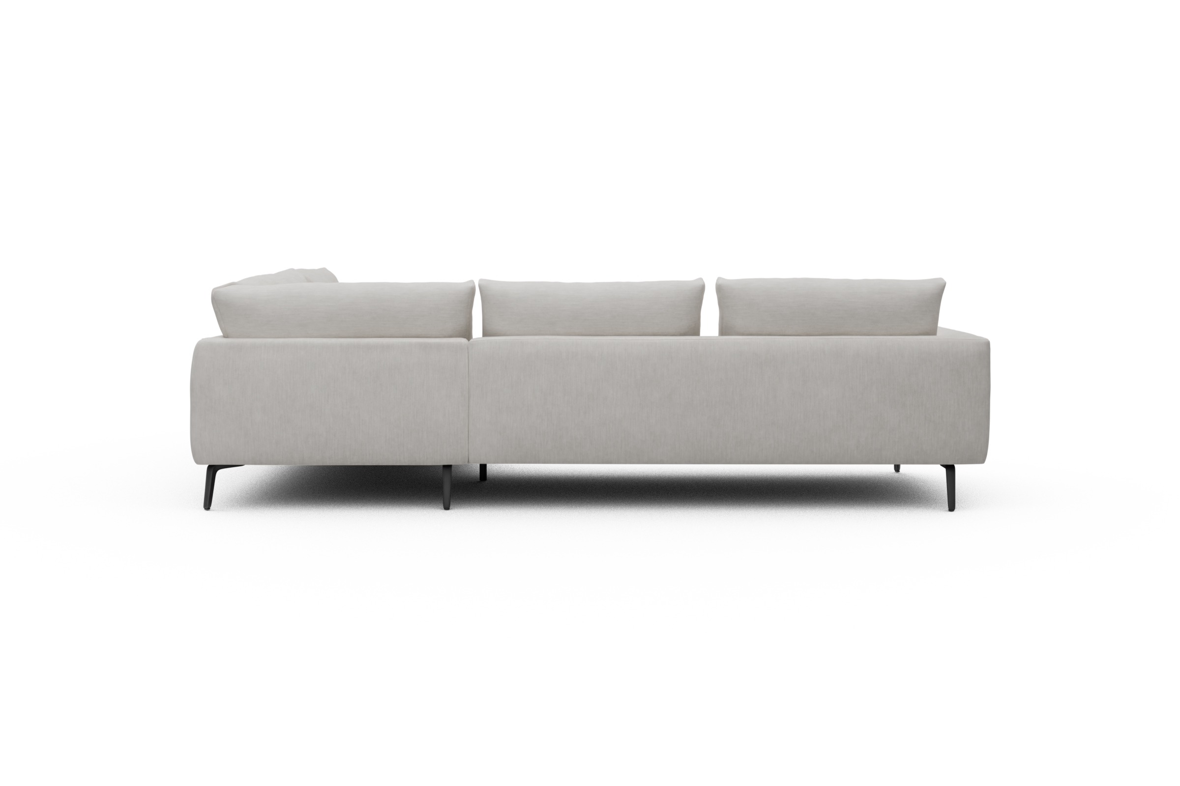 Ecksofa Karl Relax-Ecke rechts mit 2,5-Sitzer Vivus-Dusty-Off-White