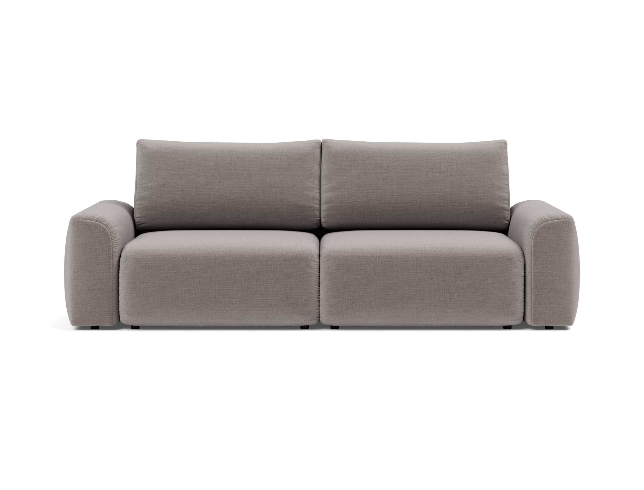 Schlafsofa Norum mit Chunky-Armlehnen Chenille Esina 418-Truffle