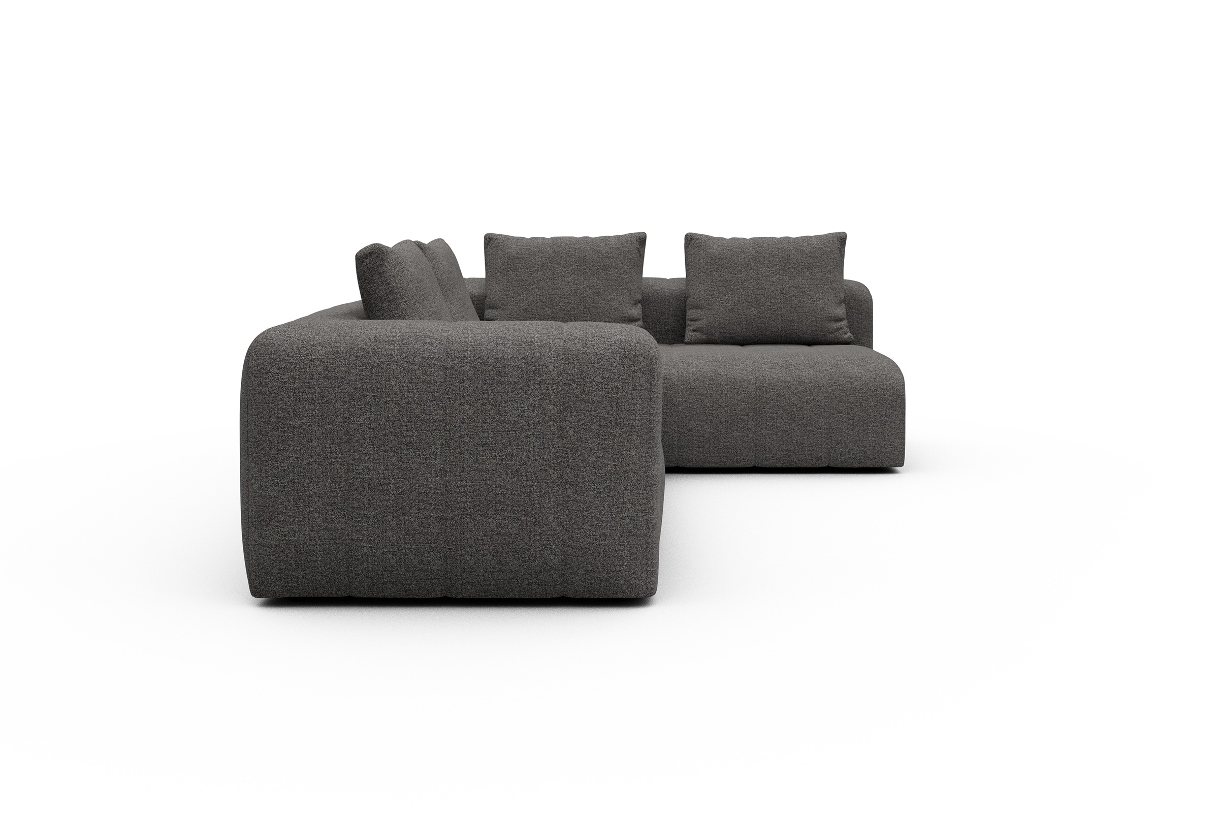 Ecksofa Hugo 2x 2,5-Sitzer Armlehne links Carreno-Salt-and-Pepper