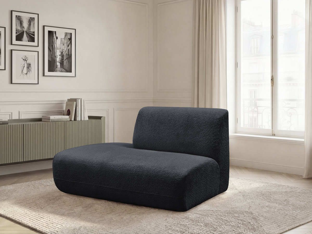 Bobochic Anda Sofamodul 2-Sitzer Chenille Schwarz Ecke links