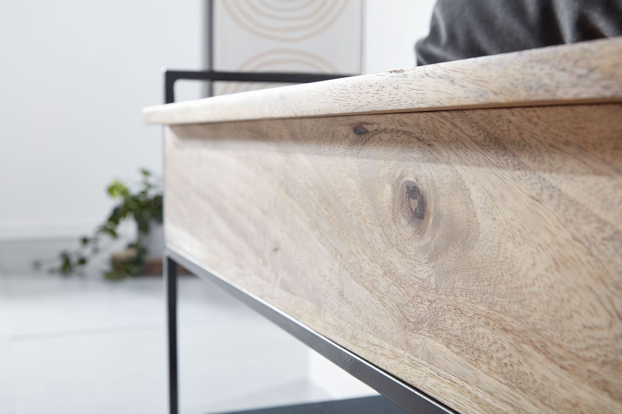 Sitzbank Gimsoy Massivholz Mango 90 × 38 × 52 cm