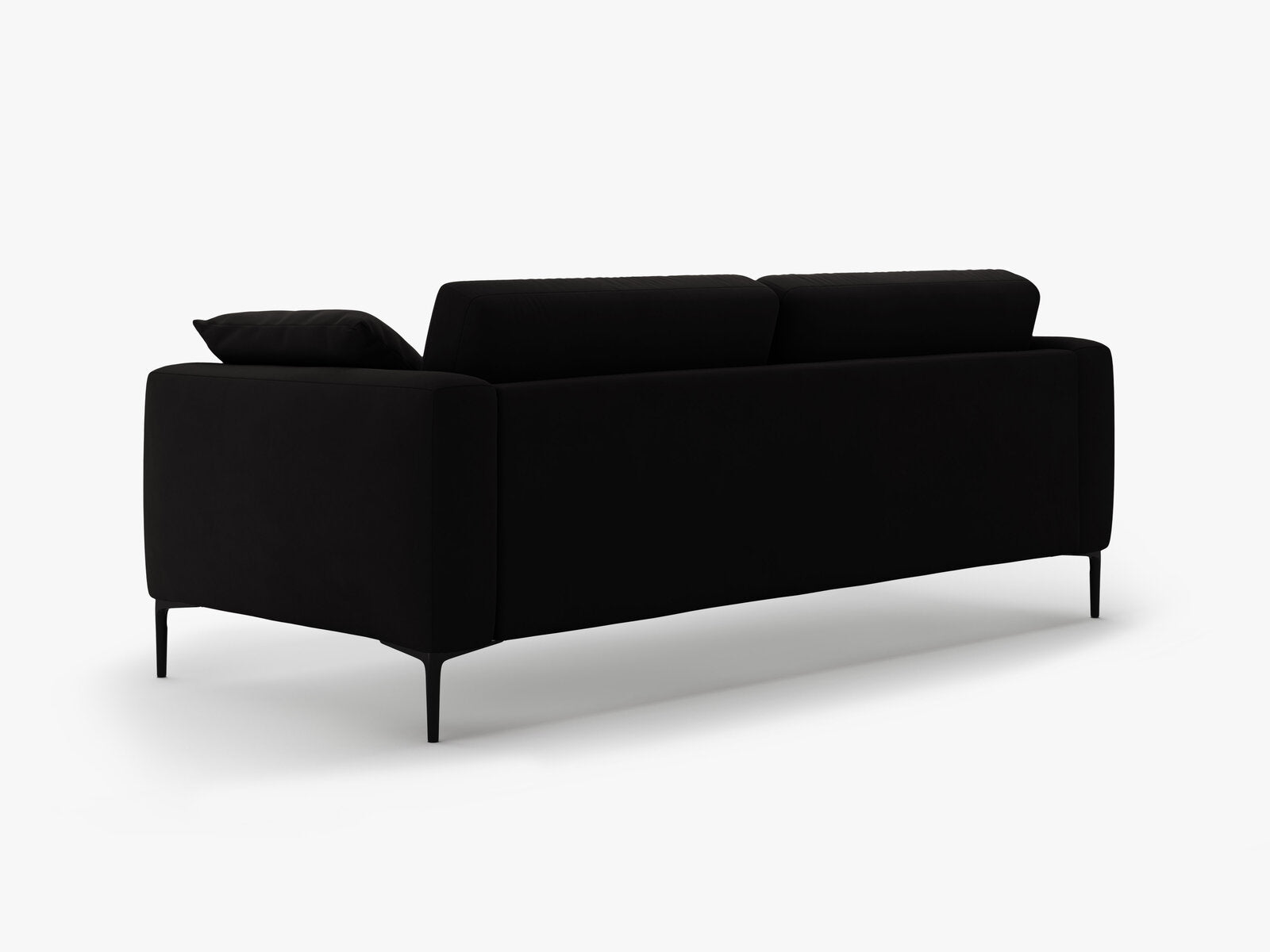 Micadoni Sofa Bemy 4-Sitzer Samt Schwarz