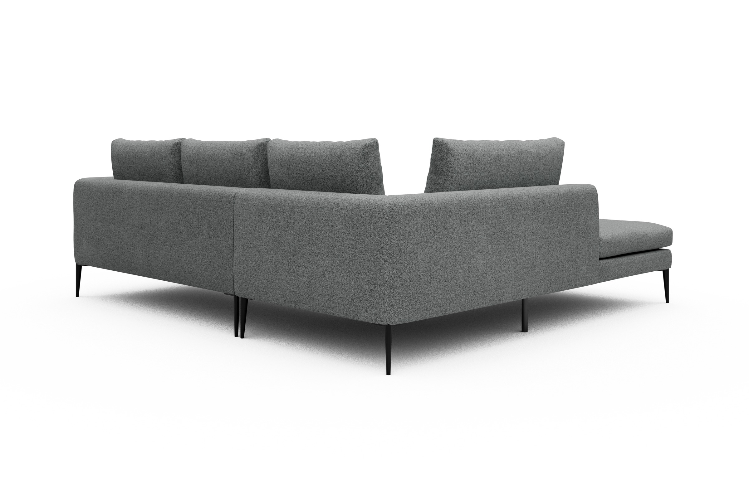 Ecksofa Paul Relax-Ecke links mit 2-Sitzer Aivi-Gravet-Grey