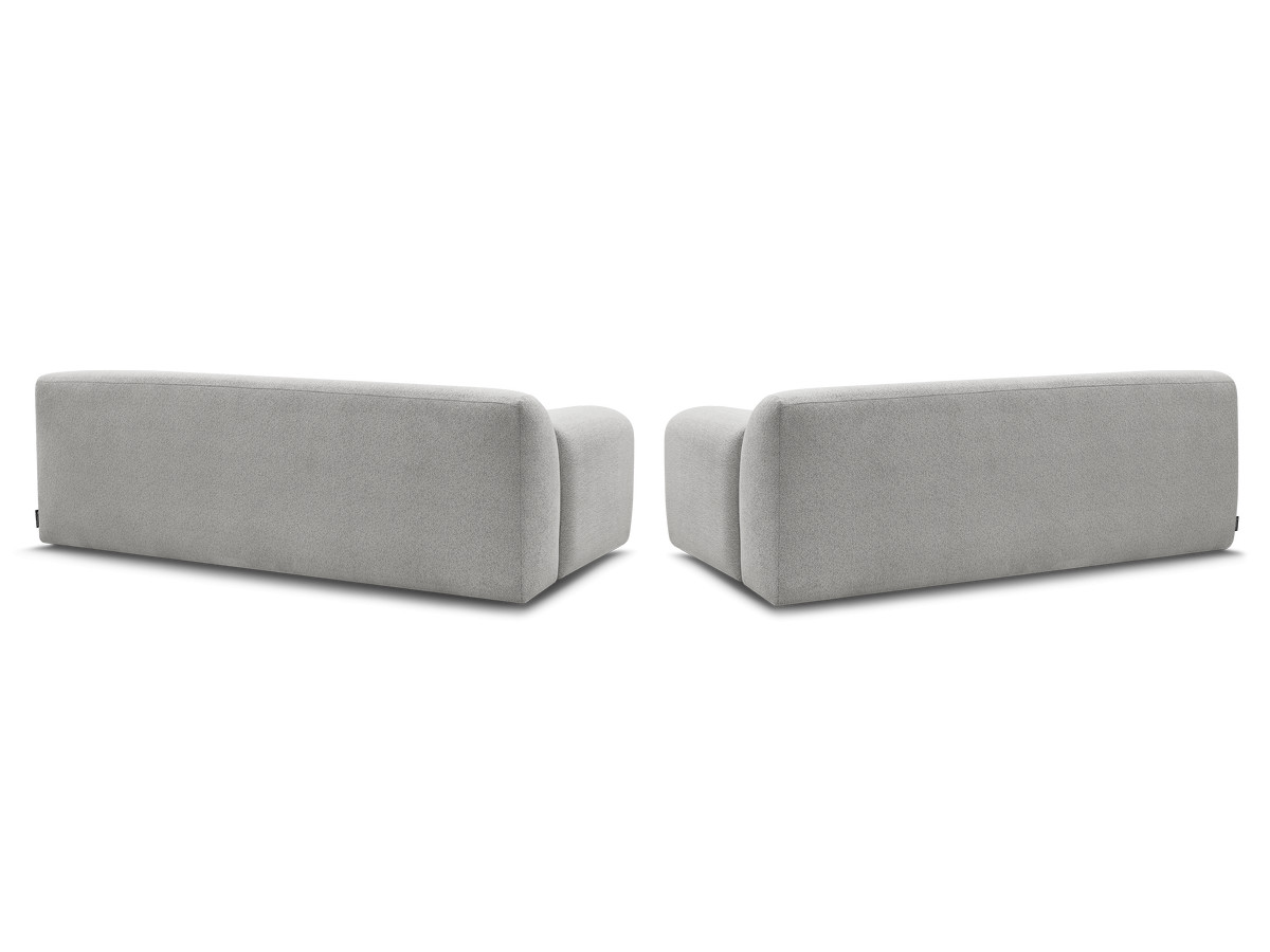 Bobochic Melisse Sofa 5-Sitzer Melange-Stoff Hellgrau