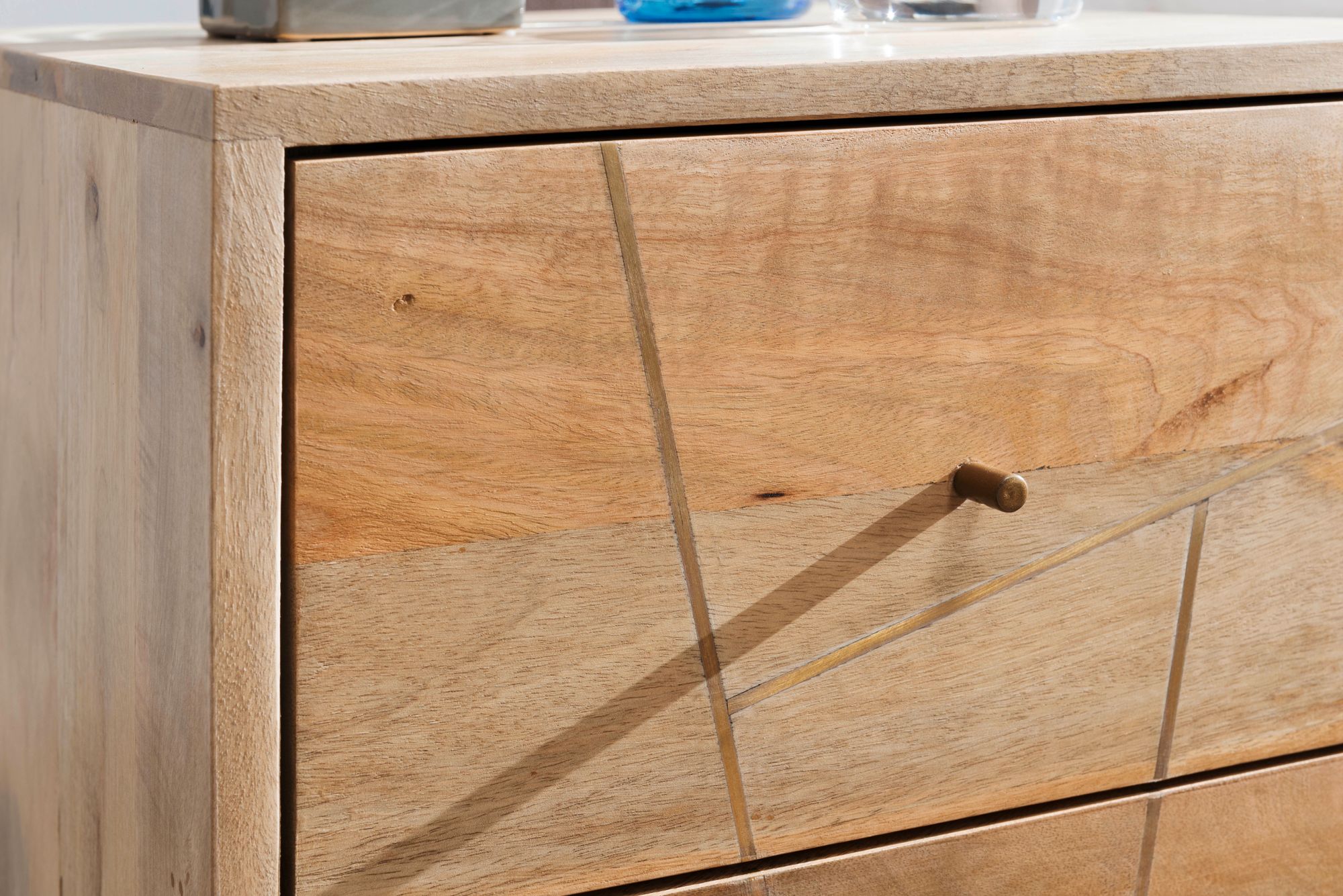 Nachttisch Dale Mango Massivholz 40 × 40 × 56 cm