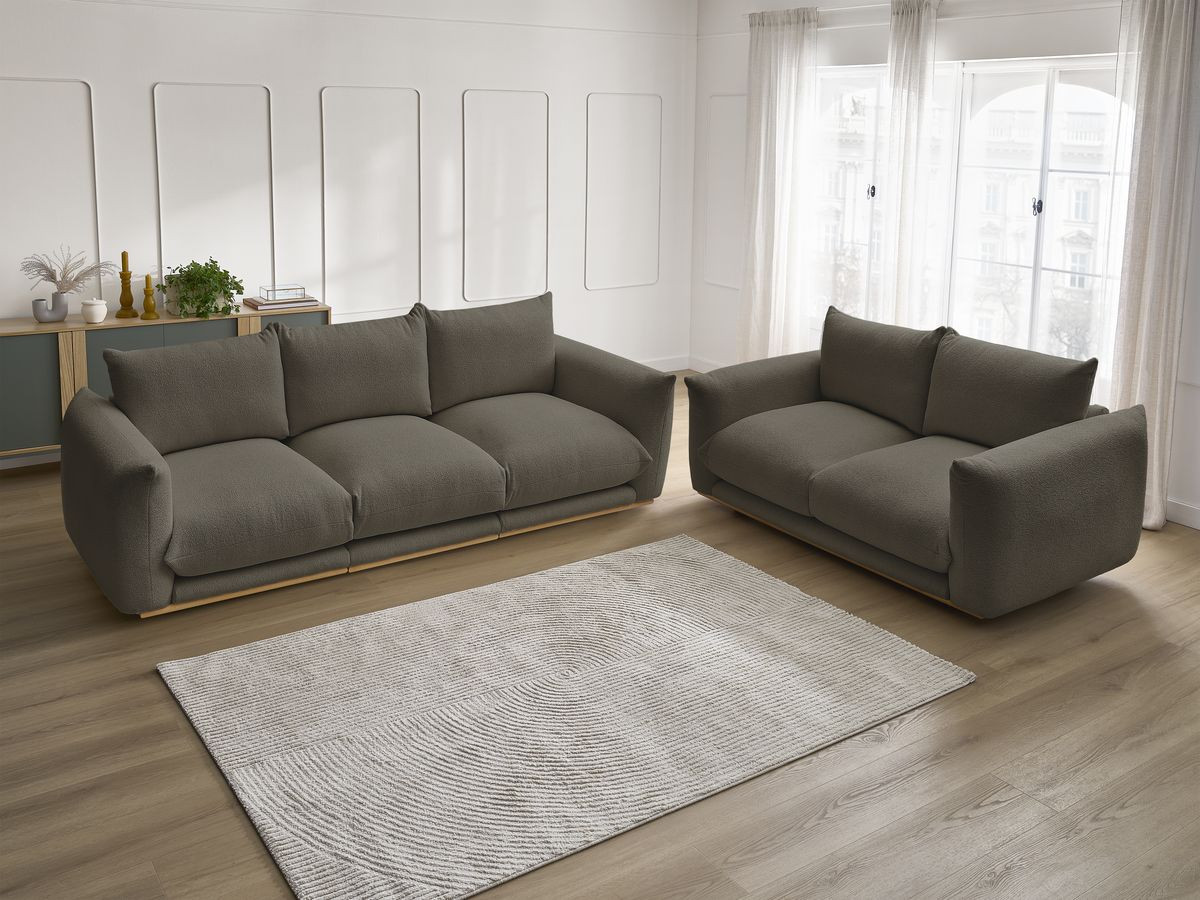 Bobochic Ernest Sofa 5-Sitzer Bouclé-Stoff Braun