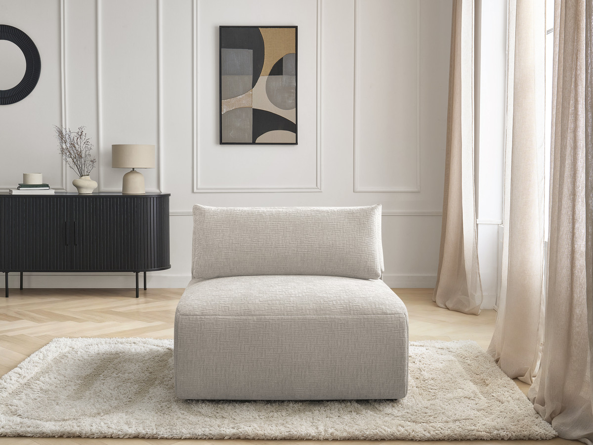 Bobochic Jana Sofamodul 1-Sitzer Strukturstoff Beige