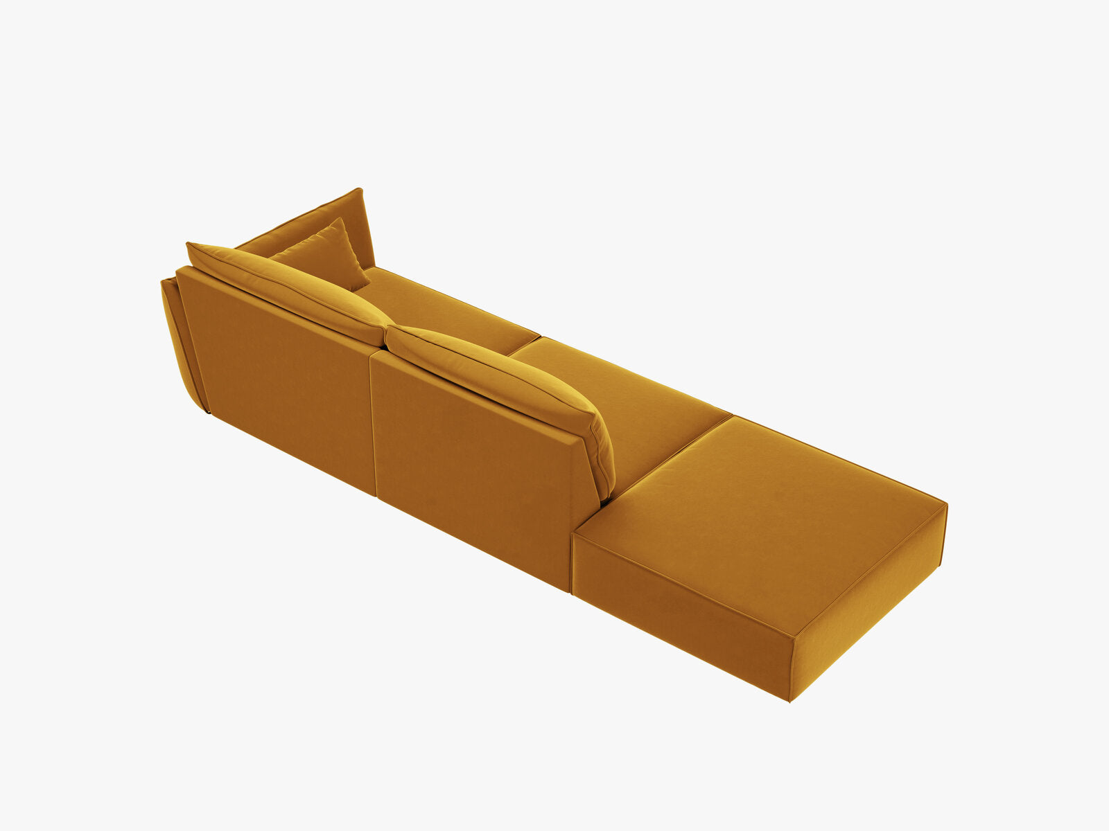 Micadoni Sofa Kaelle 4-Sitzer Links Samt Bluvel Gelb