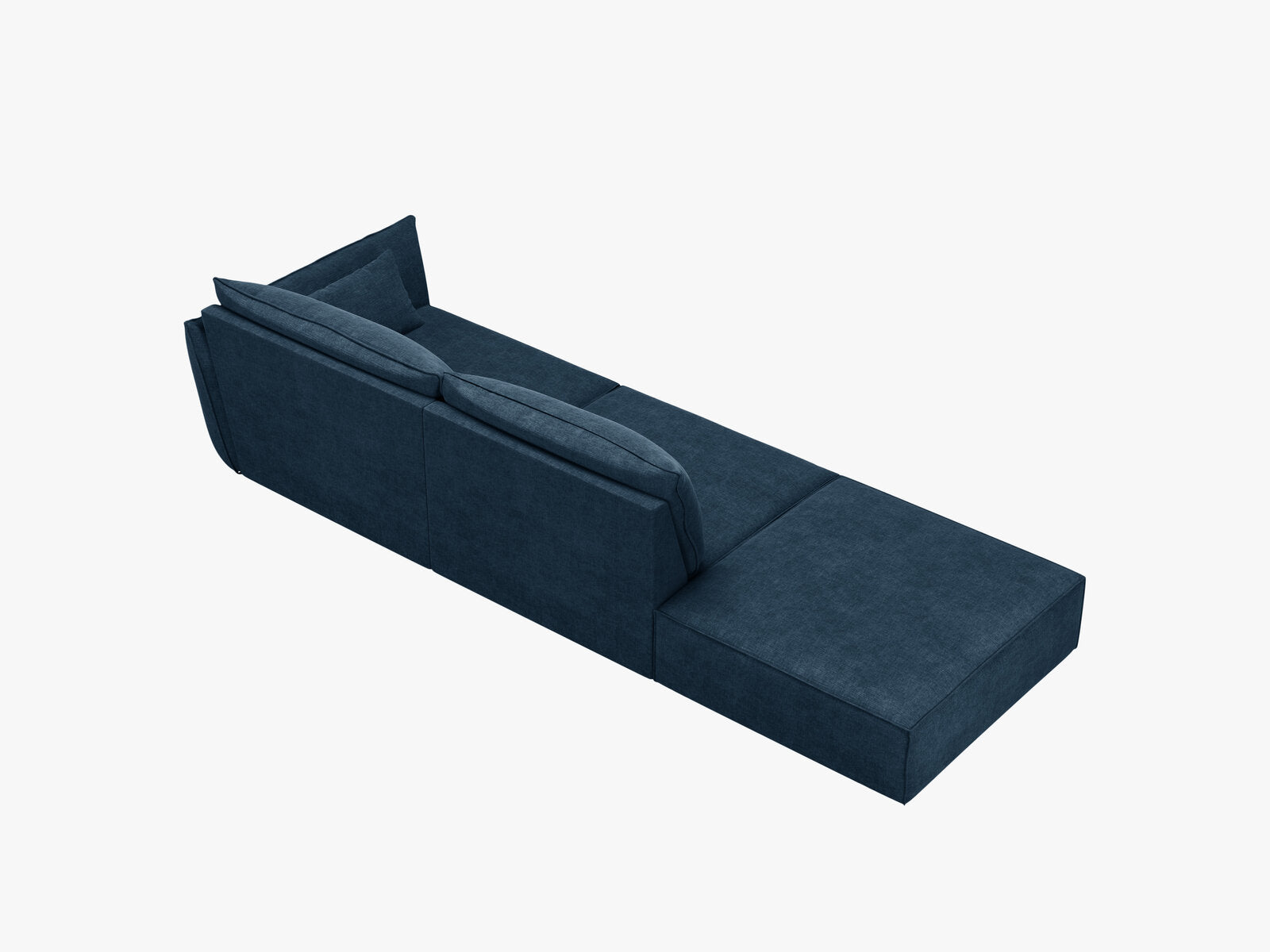 Micadoni Sofa Kaelle 4-Sitzer Links Chenille Over The Horizon Königsblau
