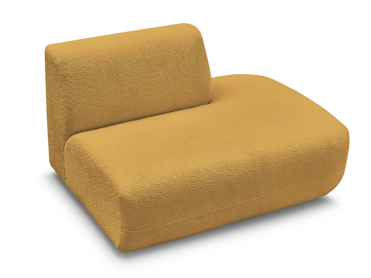 Bobochic Anda Sofamodul 2-Sitzer Chenille Gelb Ecke rechts