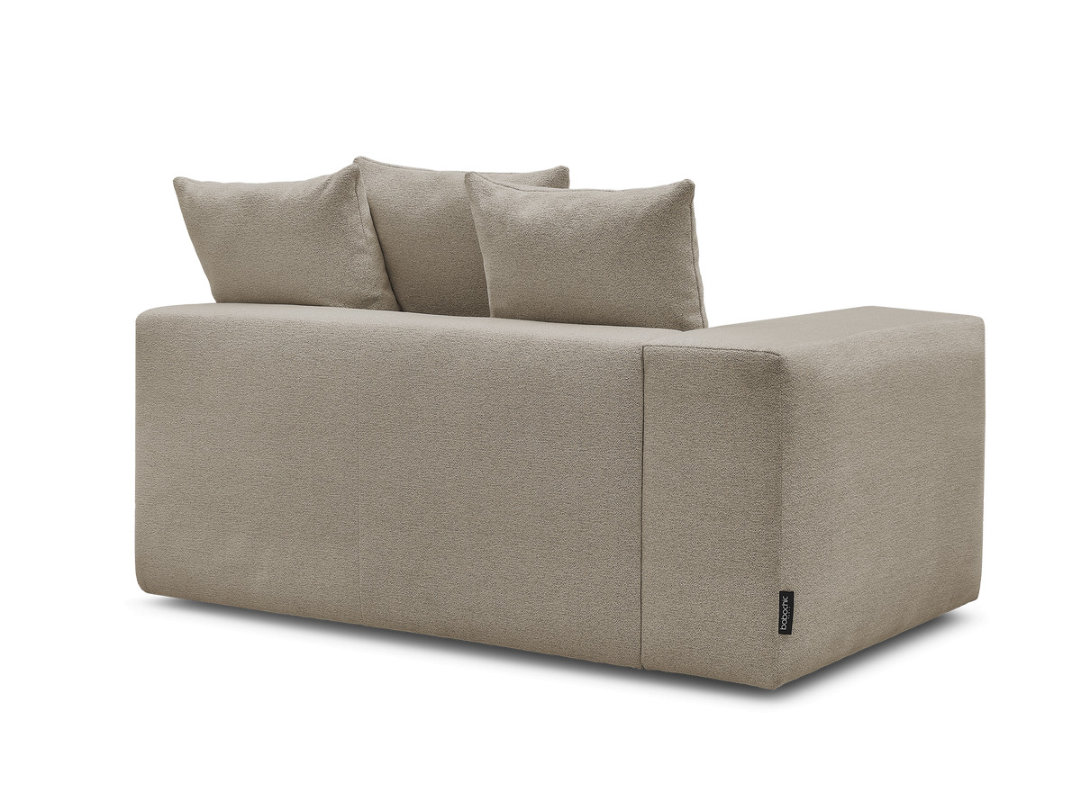 Bobochic Voltaire Sofamodul 2-Sitzer 178 × 100 cm Melange-Stoff Taupe Ecke links