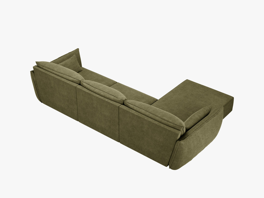 Micadoni Ecksofa Kaelle 4-Sitzer Links Chenille Over The Horizon Grün