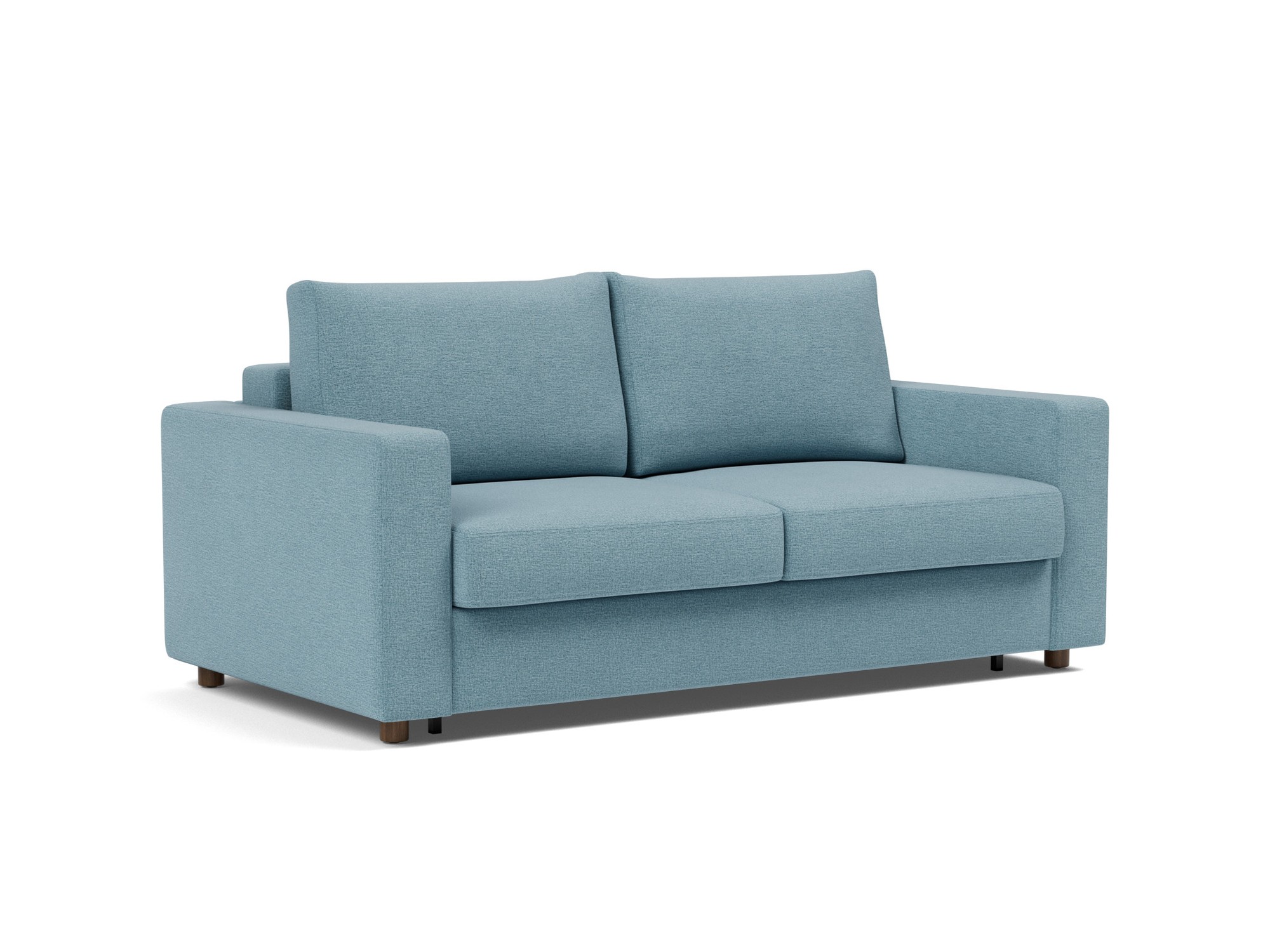 Schlafsofa Neah mit Standard-Armlehnen 160 Flachgewebe Mixed Dance 525-Light-Blue
