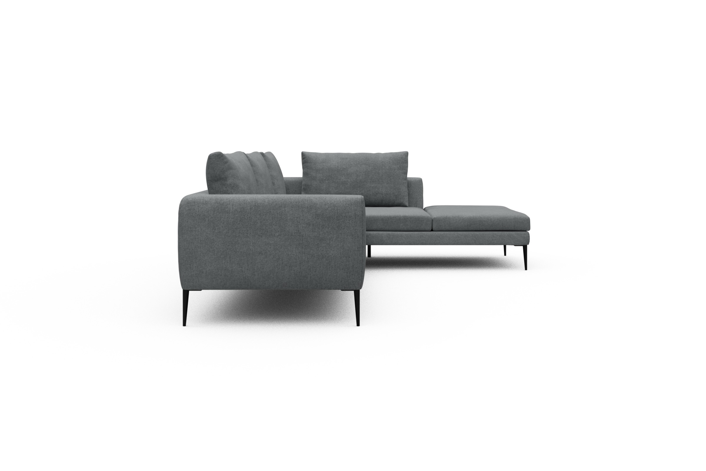 Ecksofa Paul Relax-Ecke links mit 3-Sitzer Casone-Gravel-Grey
