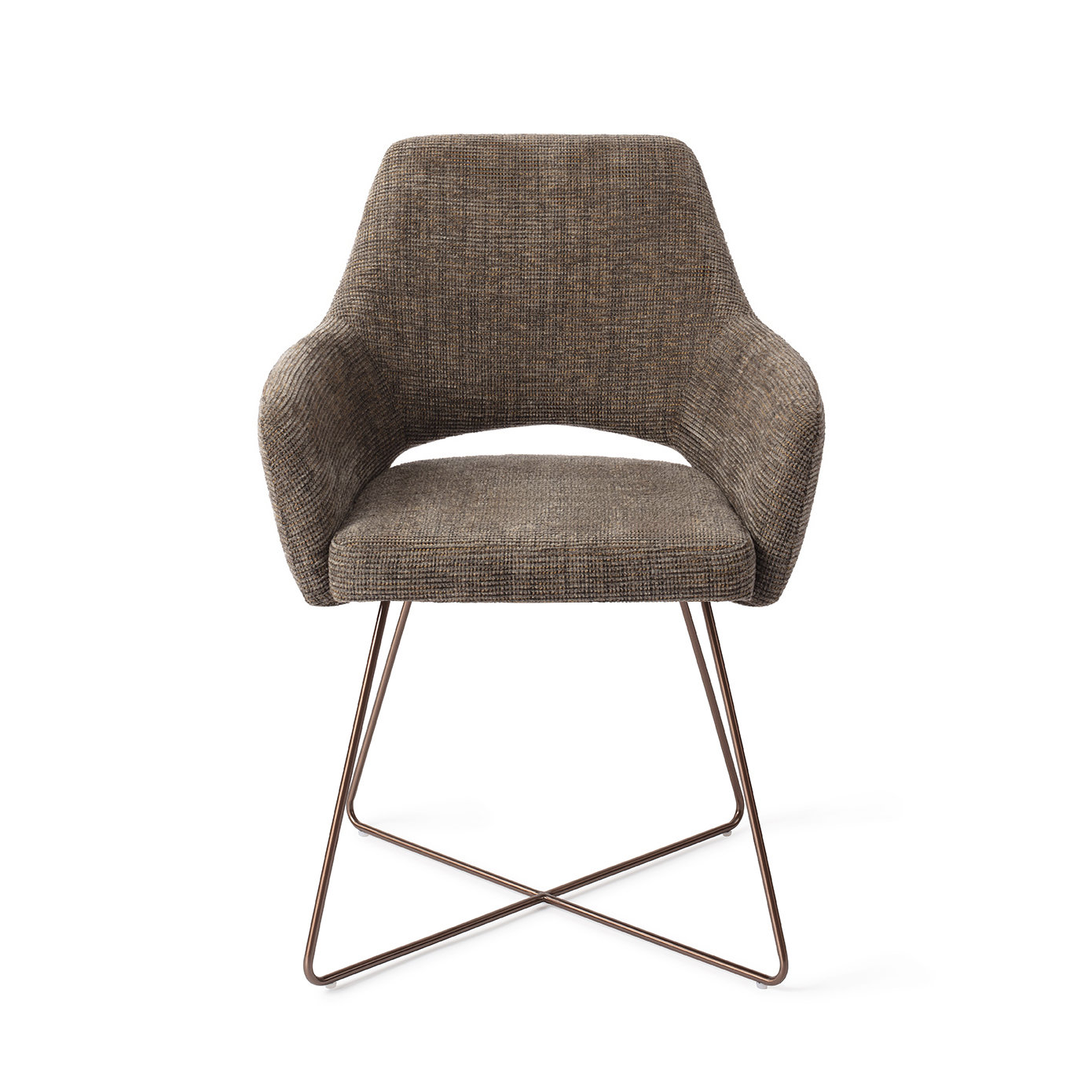 Jesper Home Esszimmerstuhl Yanai Checked Chestnut Cross Rose