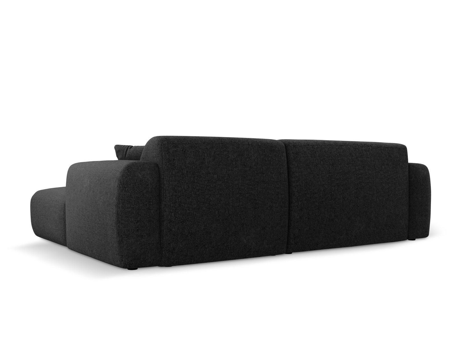 Cosmopolitan Design Ecksofa Nolio 4-Sitzer kleine Version Chenille Haga Schwarz Links
