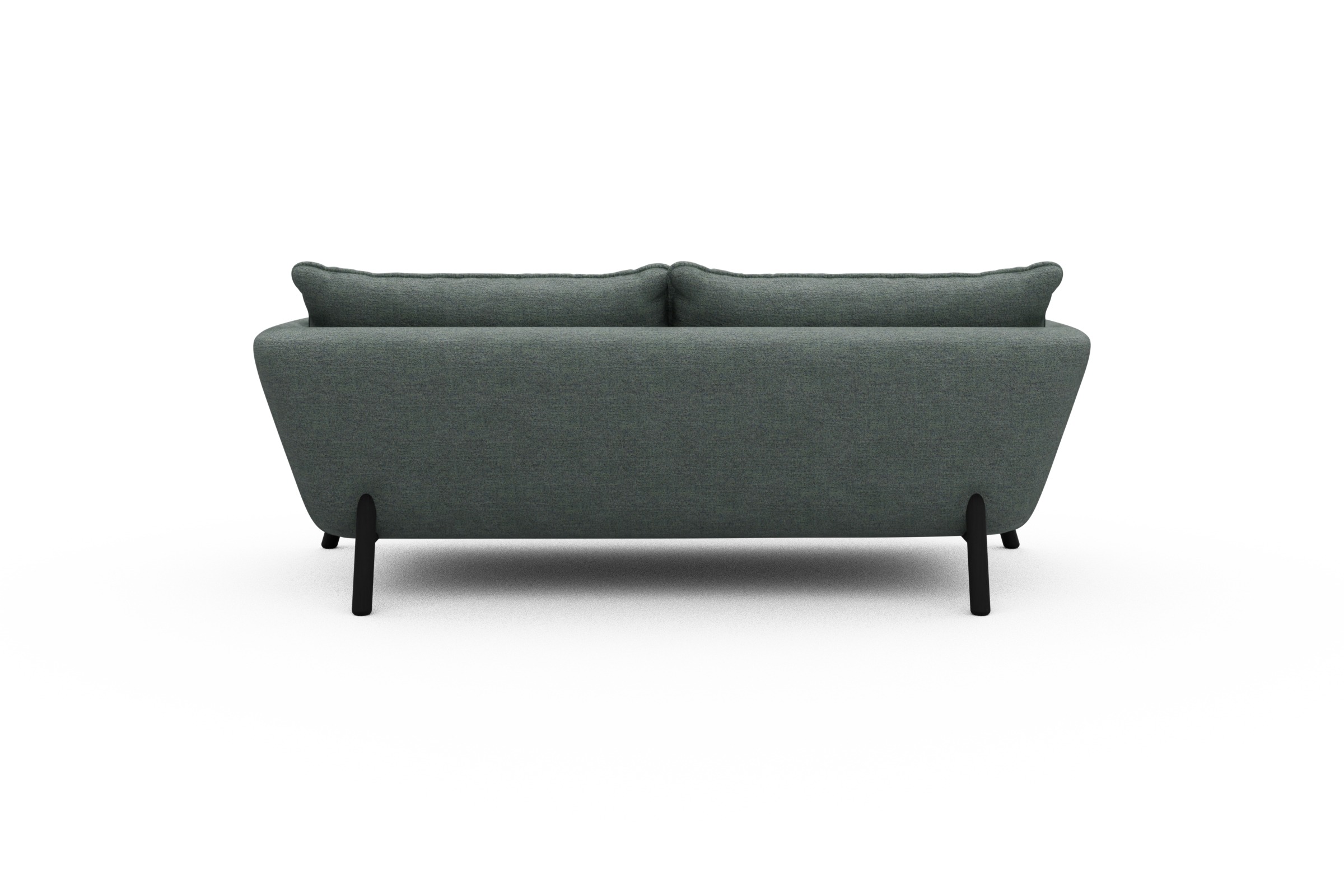 Sofa Emil PREMIUM 2-Sitzer Beinfarbe Eiche Schwarz Carreno-Ice-Blue