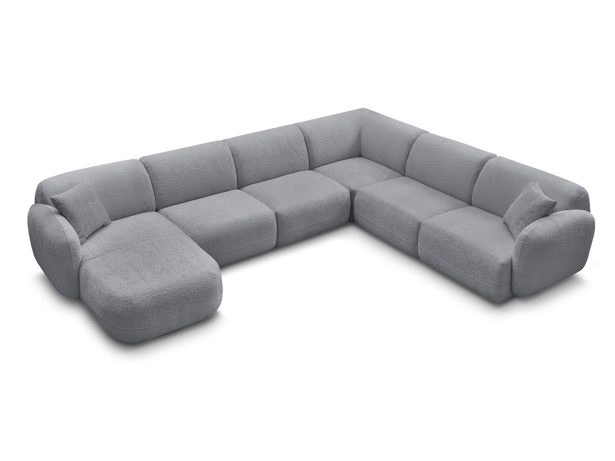 Bobochic Anda Wohnlandschaft Chenille Grau Ecke rechts