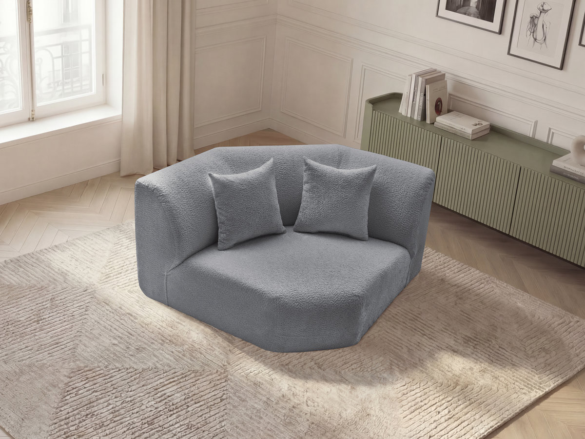 Bobochic Anda Sofa 2-Sitzer Chenille Grau